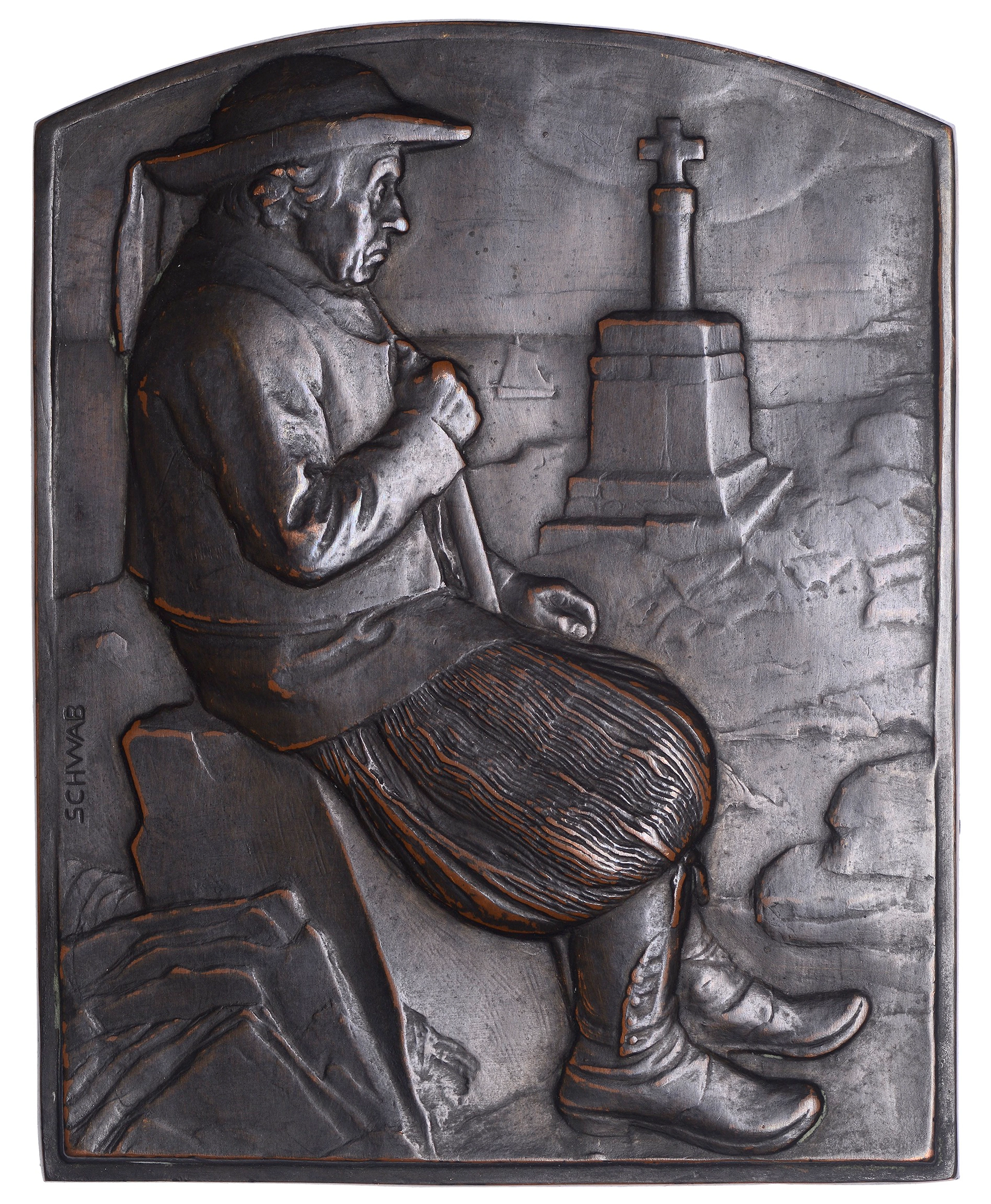 FRANCE, Au bord de la mer [At the Seaside], 1911, a uniface cast bronze