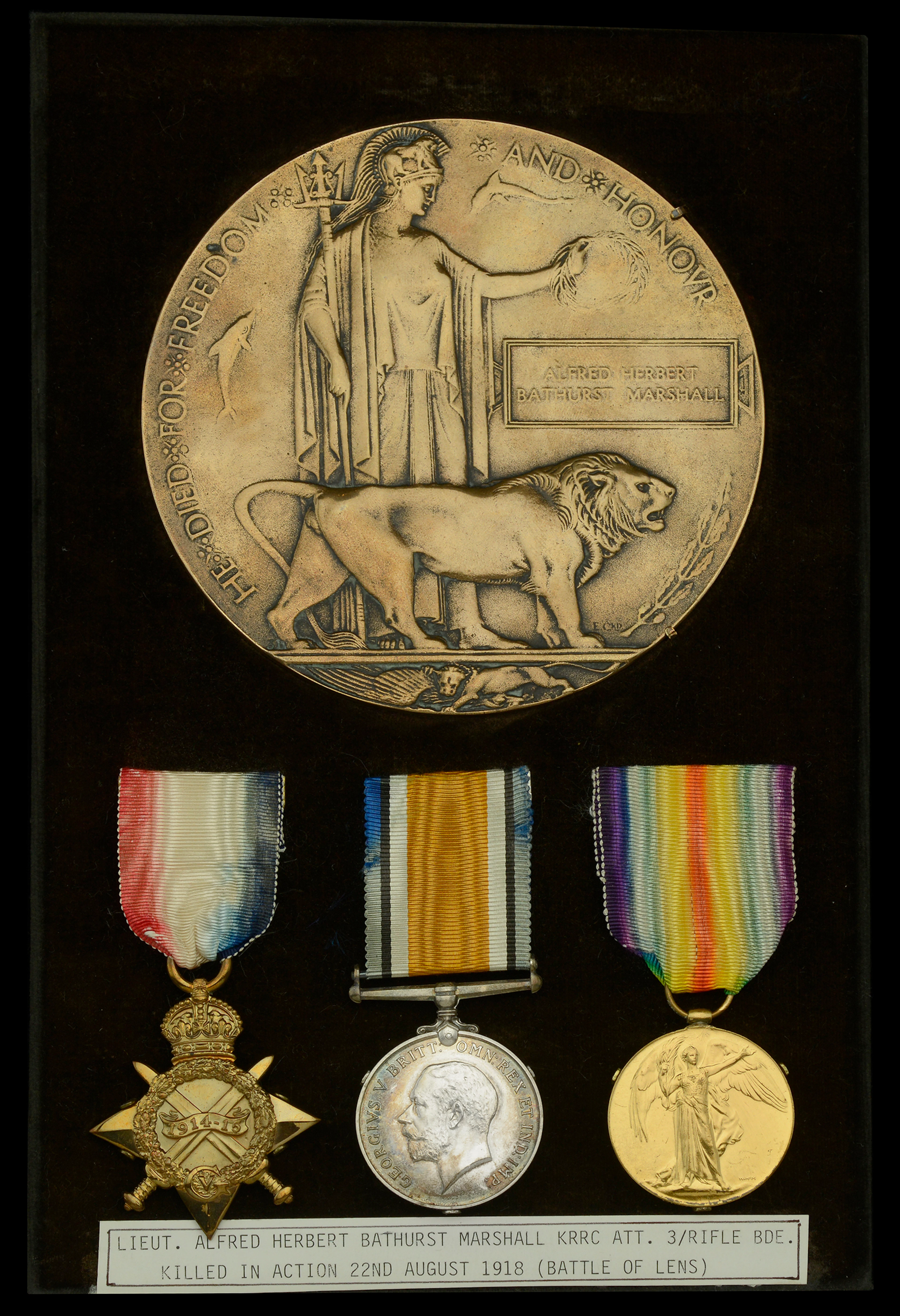 Three: Lieutenant A. H. B. Marshall, King’s Royal Rifle Corps, attached