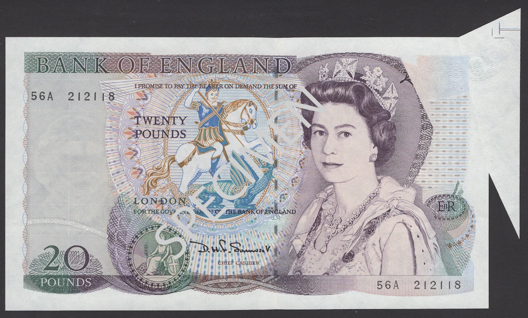 ERROR: Bank of England, David H. F. Somerset, £20, 15 November 1984