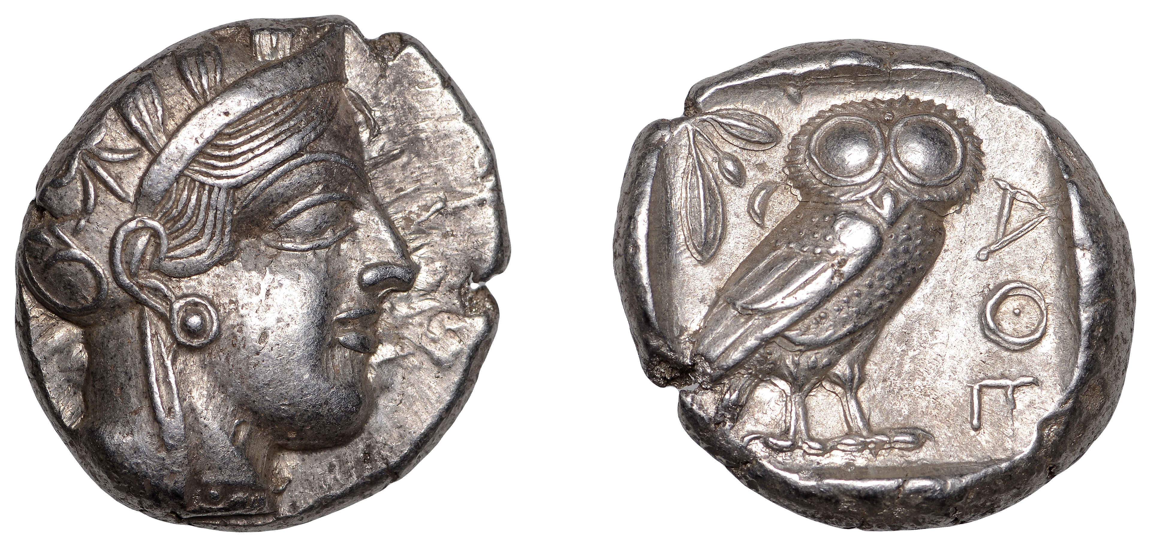 Attica, Athens, Tetradrachm, late standardised type, c. 440-405, helmeted