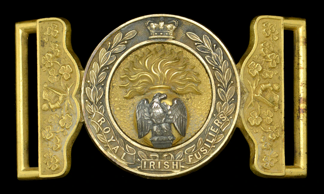 Royal Irish Fusiliers, Waist Belt Clasp. A very good and scarce silver