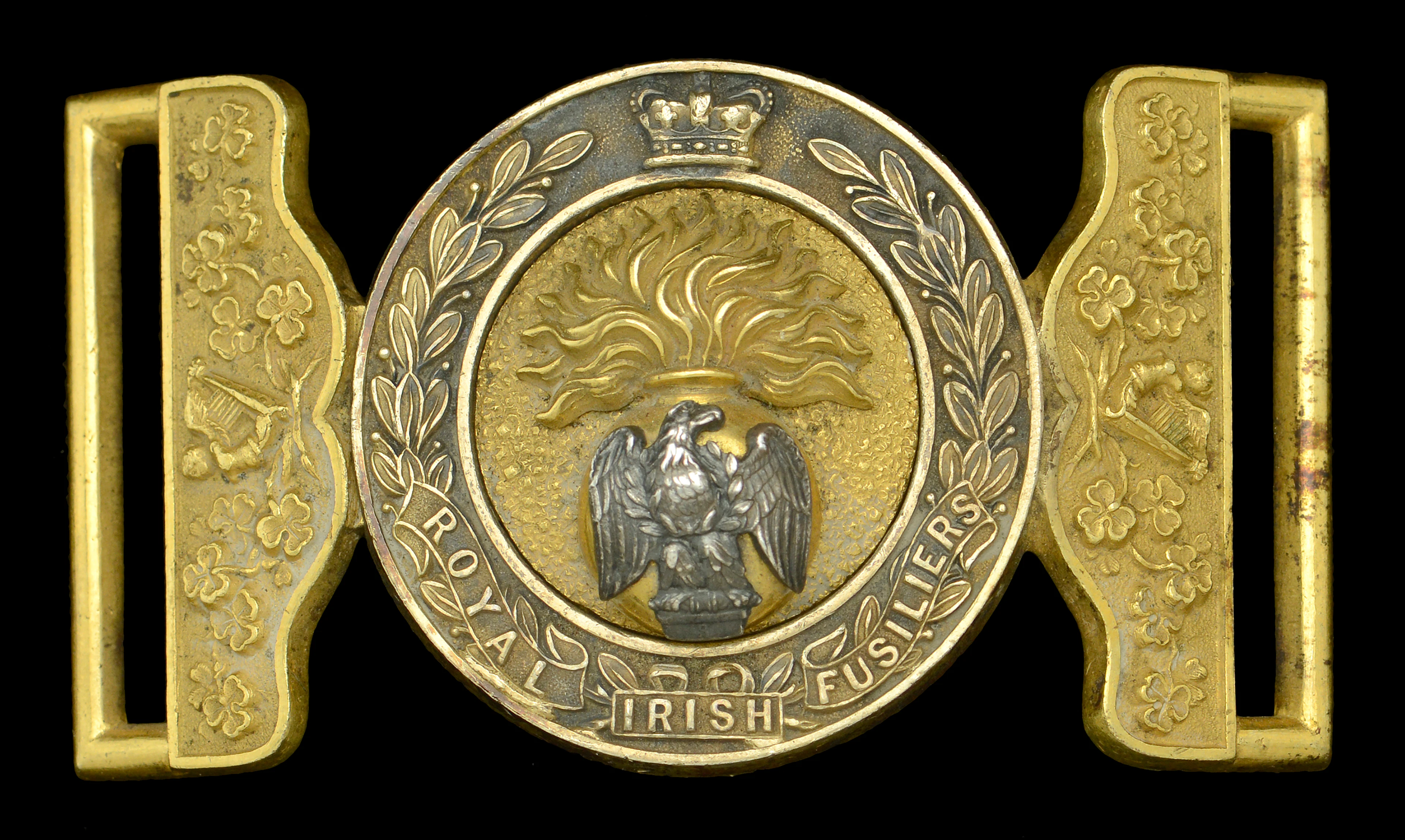 Royal Irish Fusiliers, Waist Belt Clasp. A very good and scarce silver