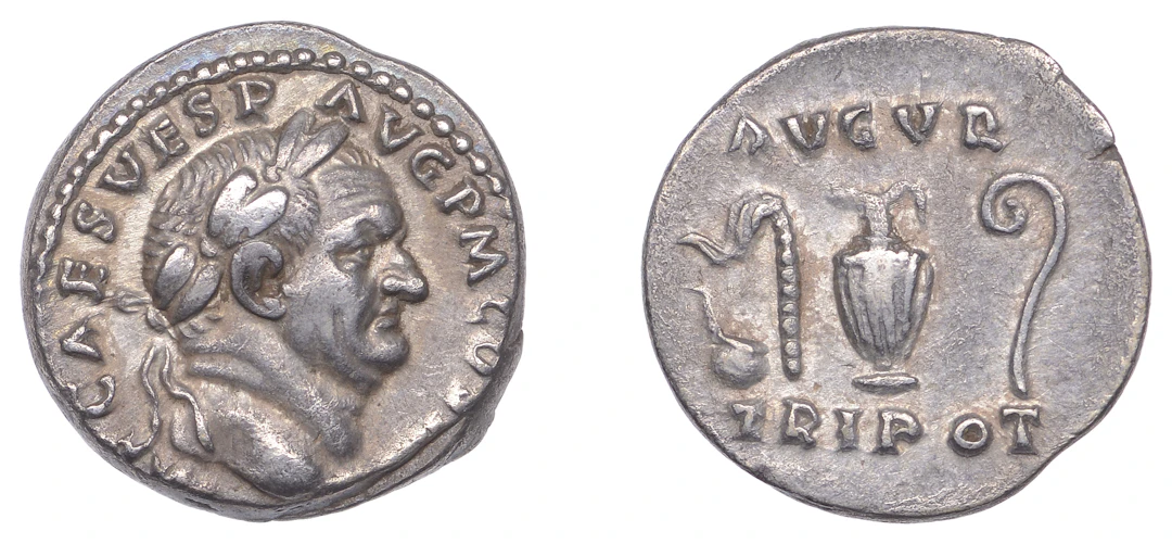 Vespasian (69-79), Denarius, 72-3, laureate head right, imp caes vesp