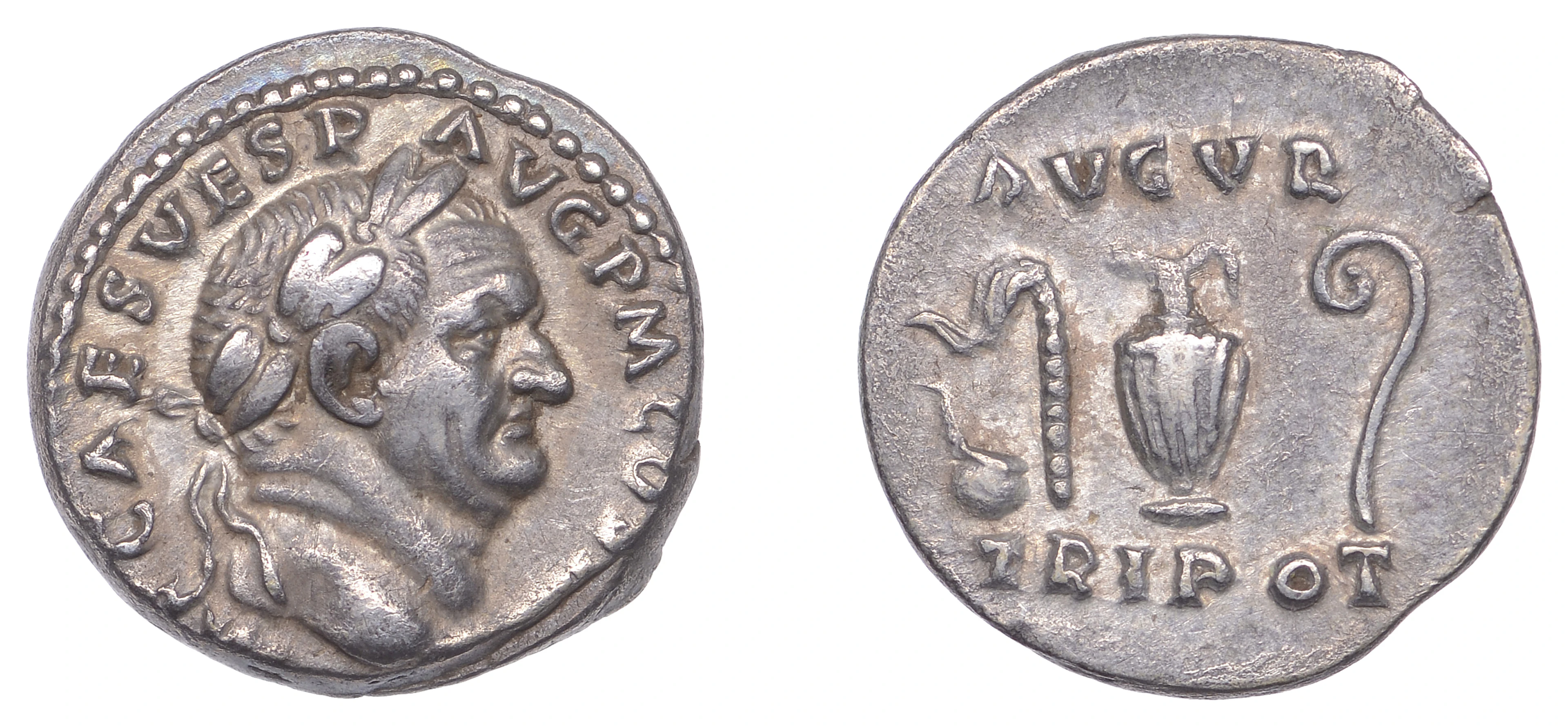Vespasian (69-79), Denarius, 72-3, laureate head right, imp caes vesp