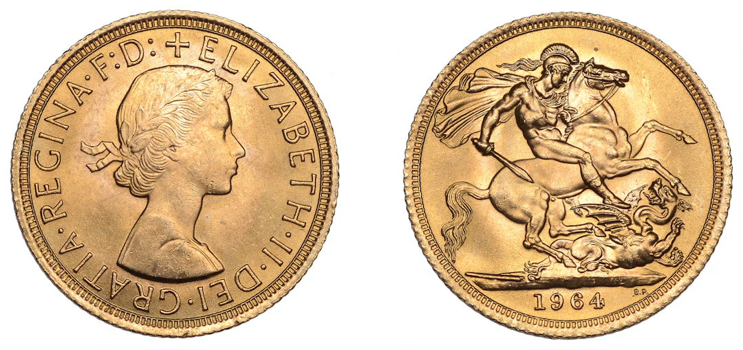 Elizabeth II (1952-2022), Sterling issues, Sovereign, 1964 (S 4125).