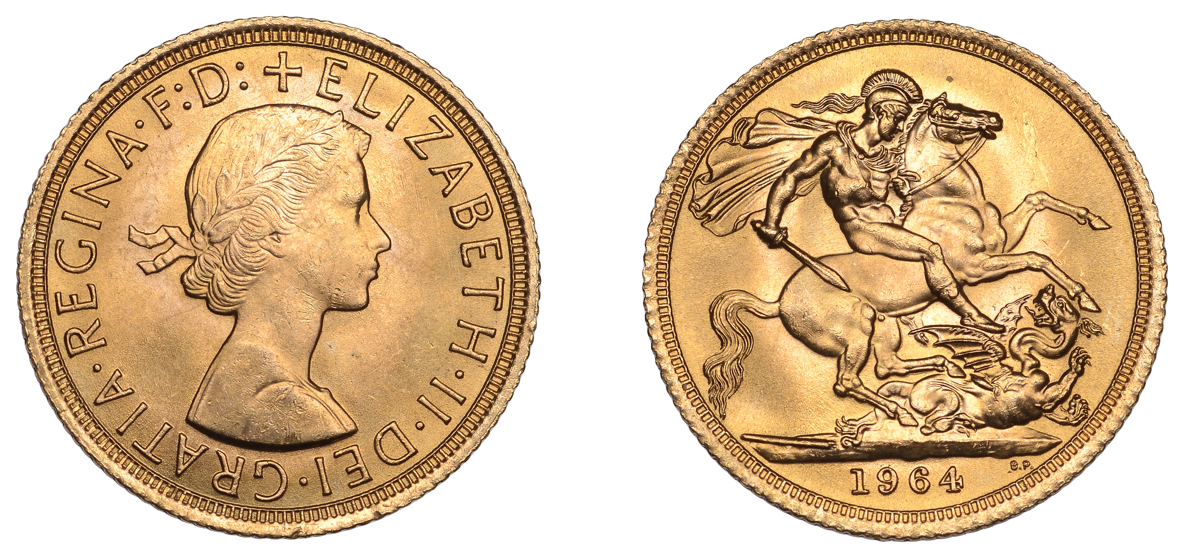 Elizabeth II (1952-2022), Sterling issues, Sovereign, 1964 (S 4125).