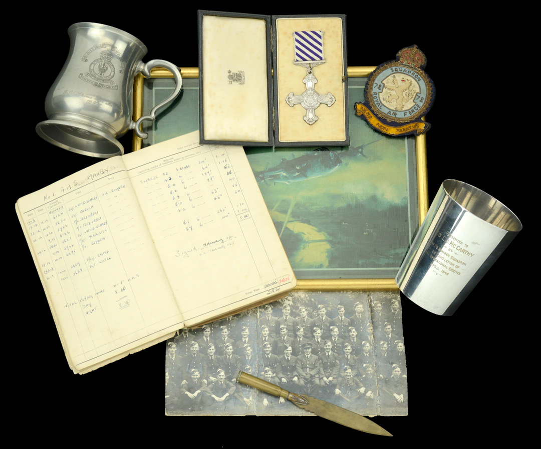 A well-documented Second War 1945 D.F.C. awarded to Halifax Bomb Aimer