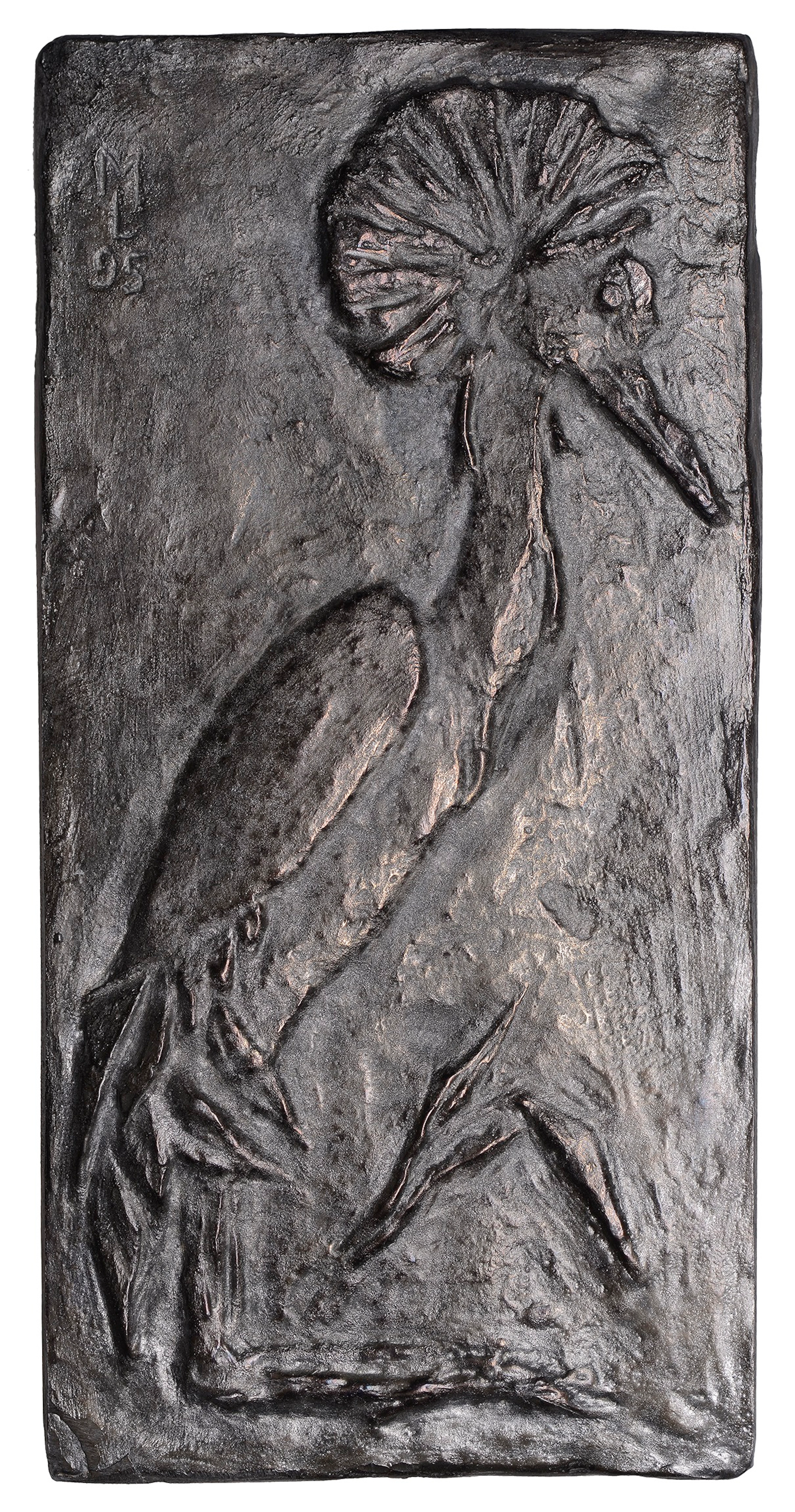 CZECH REPUBLIC, Jeřáb [Crane], 1995, a uniface cast pewter plaque