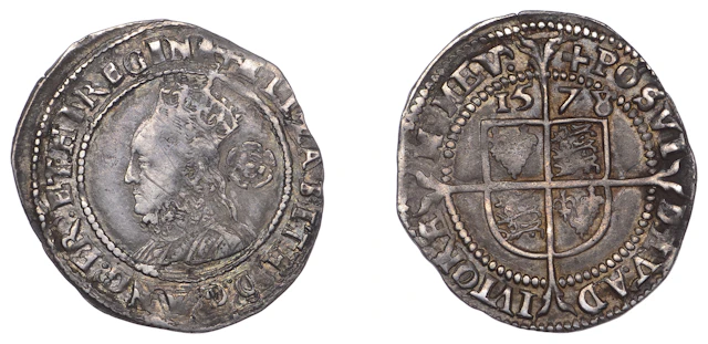 Elizabeth I (1558-1603), Fifth issue, 1578, mm. Greek cross, bust