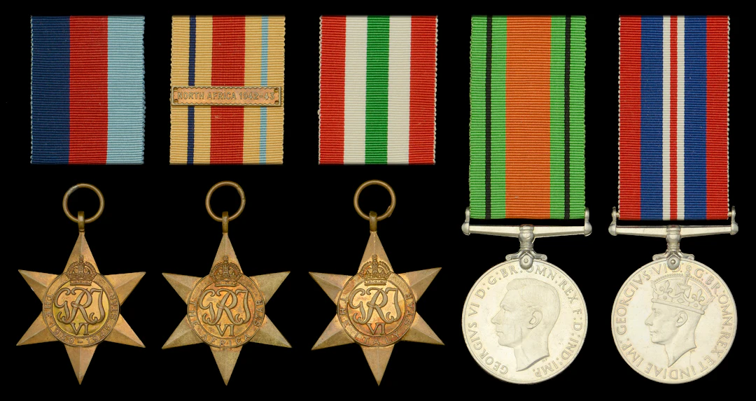A Second War ‘Goldfish Club’ group of five awarded to B. Deverell