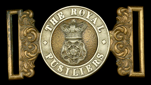 Royal Fusiliers, Officer’s Waist Belt Clasp. A good Victorian silver