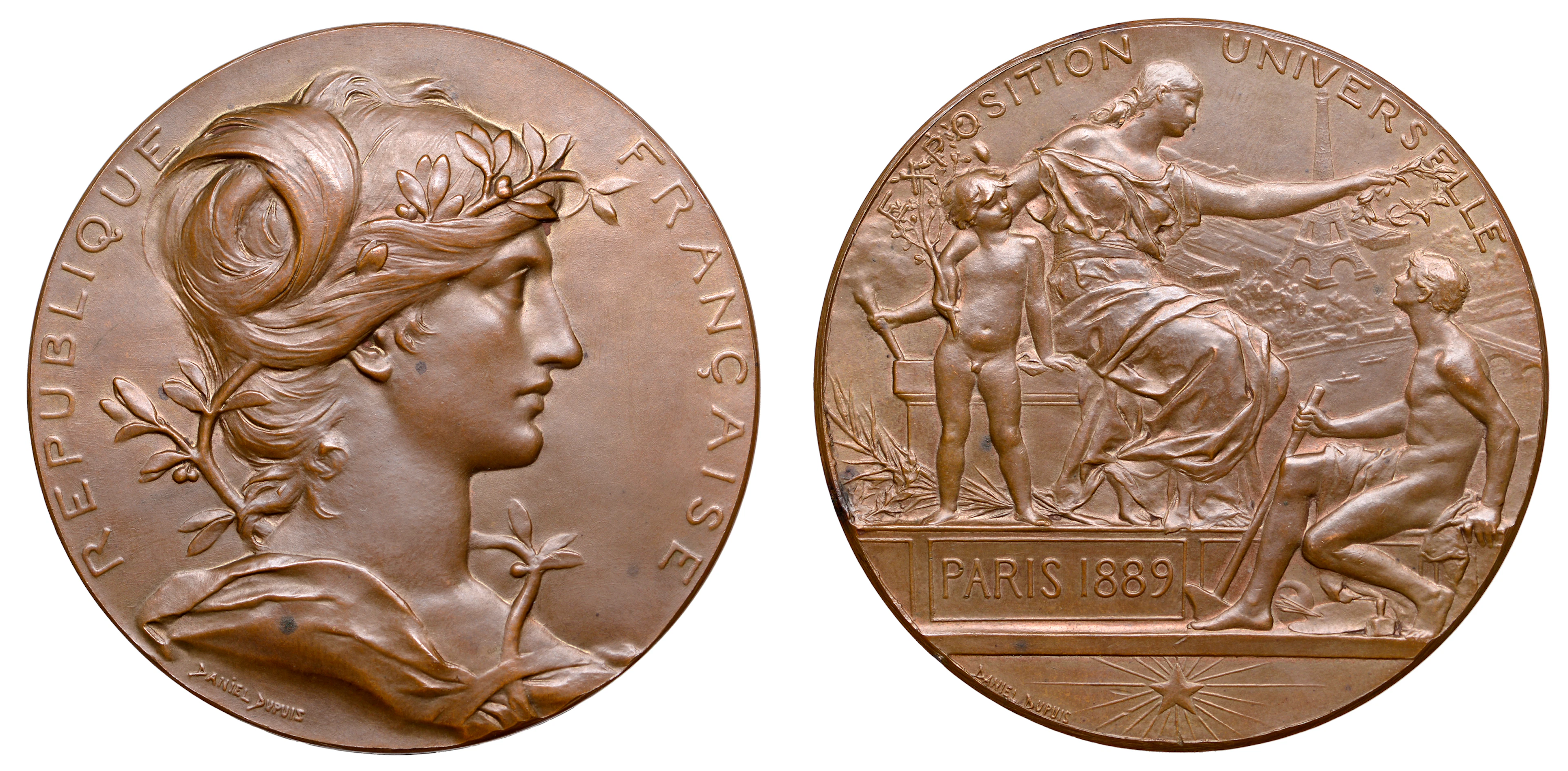 France, Exposition Universelle, Paris, 1889, an Art Nouveau bronze