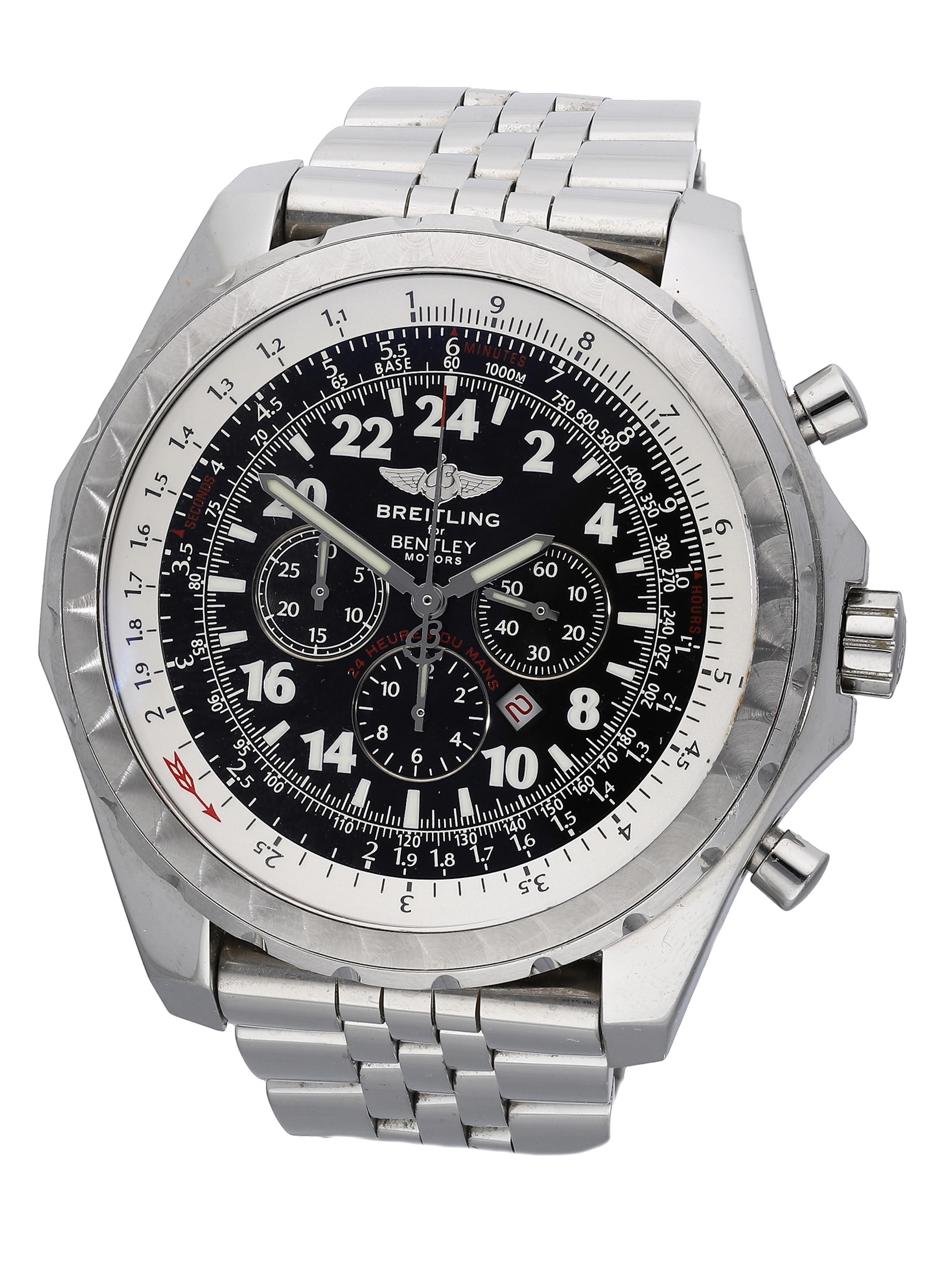 Breitling. A limited edition stainless steel automatic chronograph
