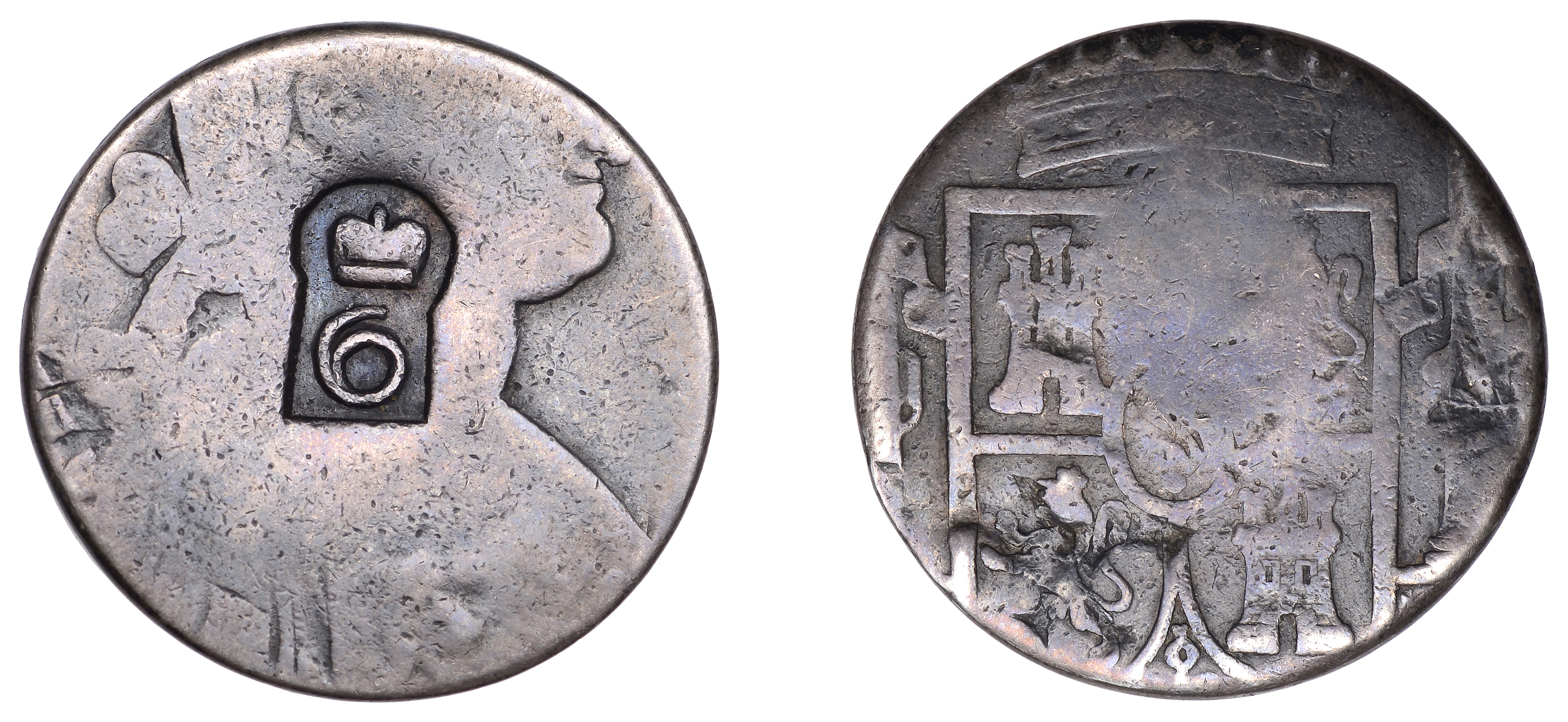 Dominica, Authority of August 1813, Six Bitts (valued at Four Shillings