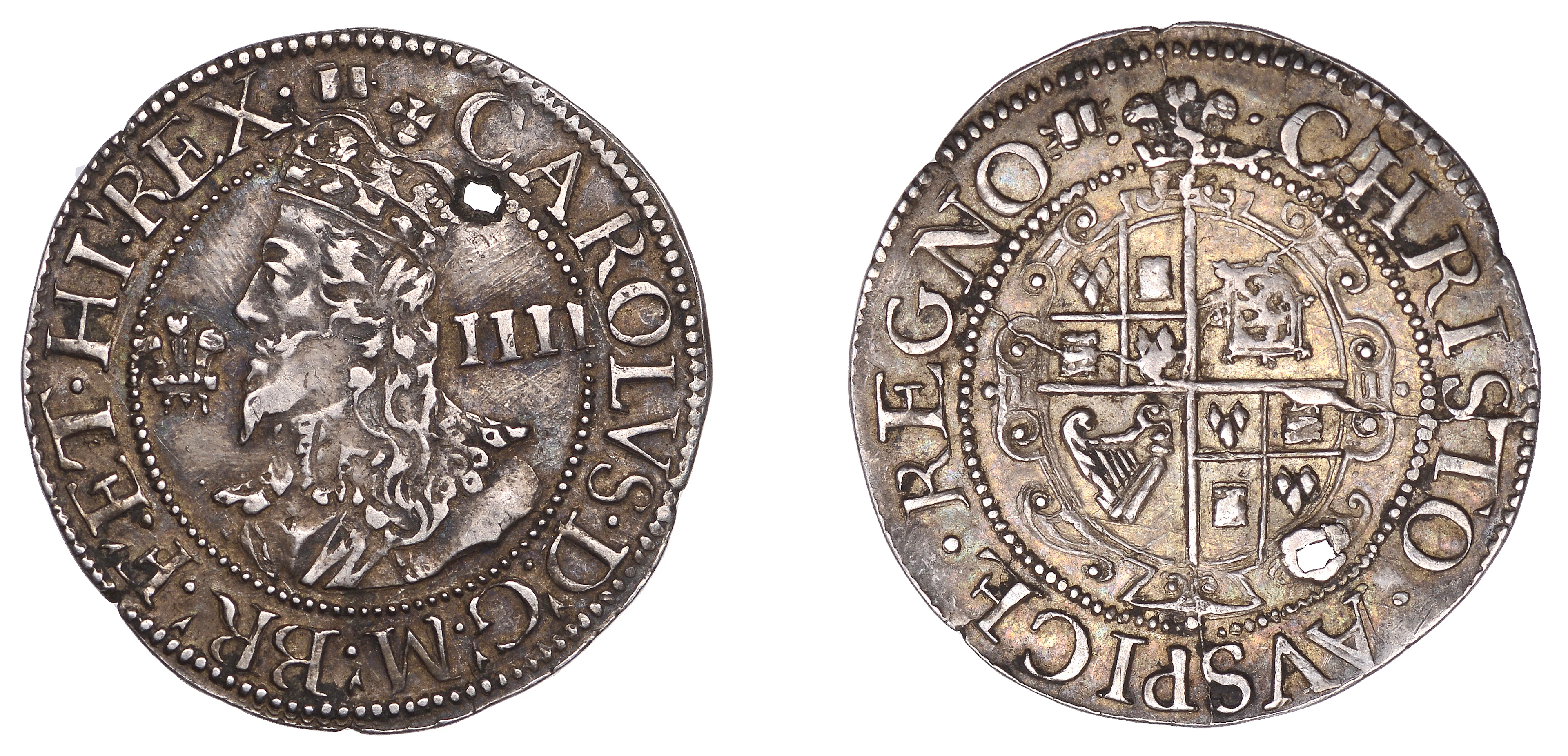 Charles I (1625-1649), Aberystwyth mint, Groat, mm. book, large bust