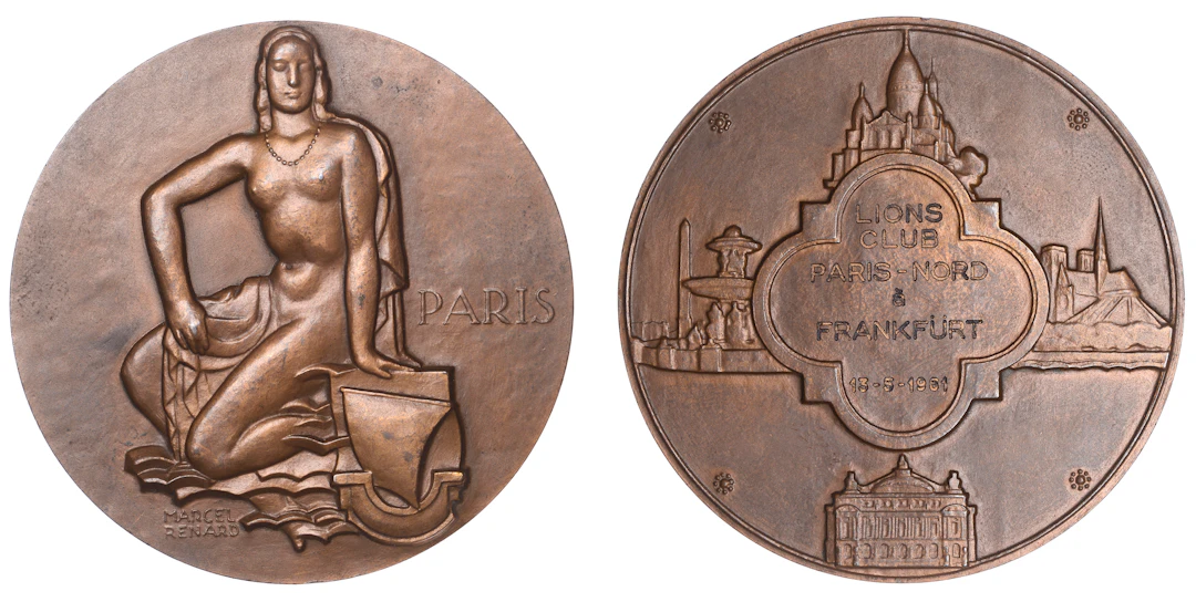 FRANCE, Paris, 1947, an Art Déco bronze award medal by M.-F. Renard