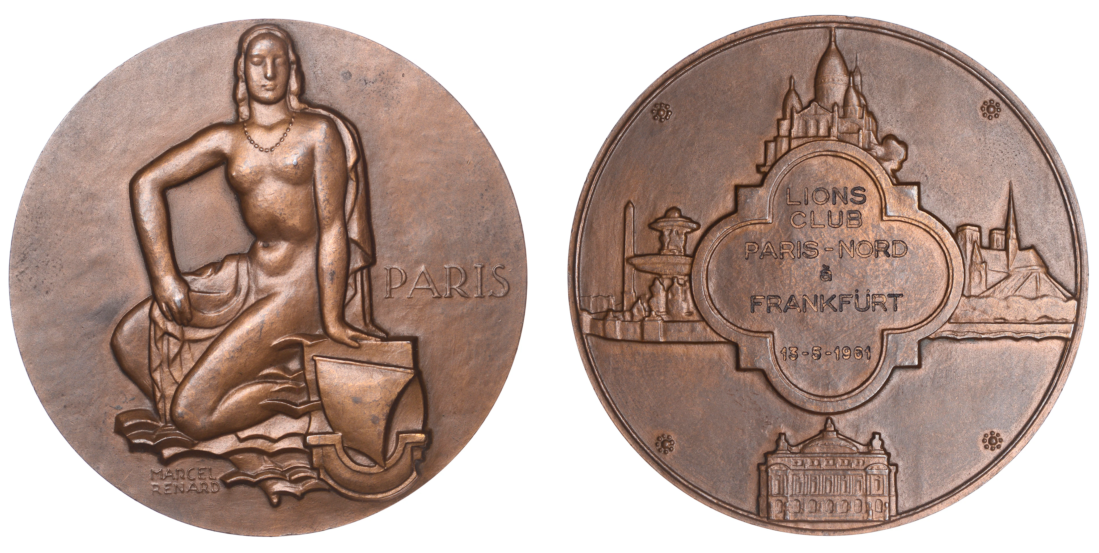 FRANCE, Paris, 1947, an Art Déco bronze award medal by M.-F. Renard