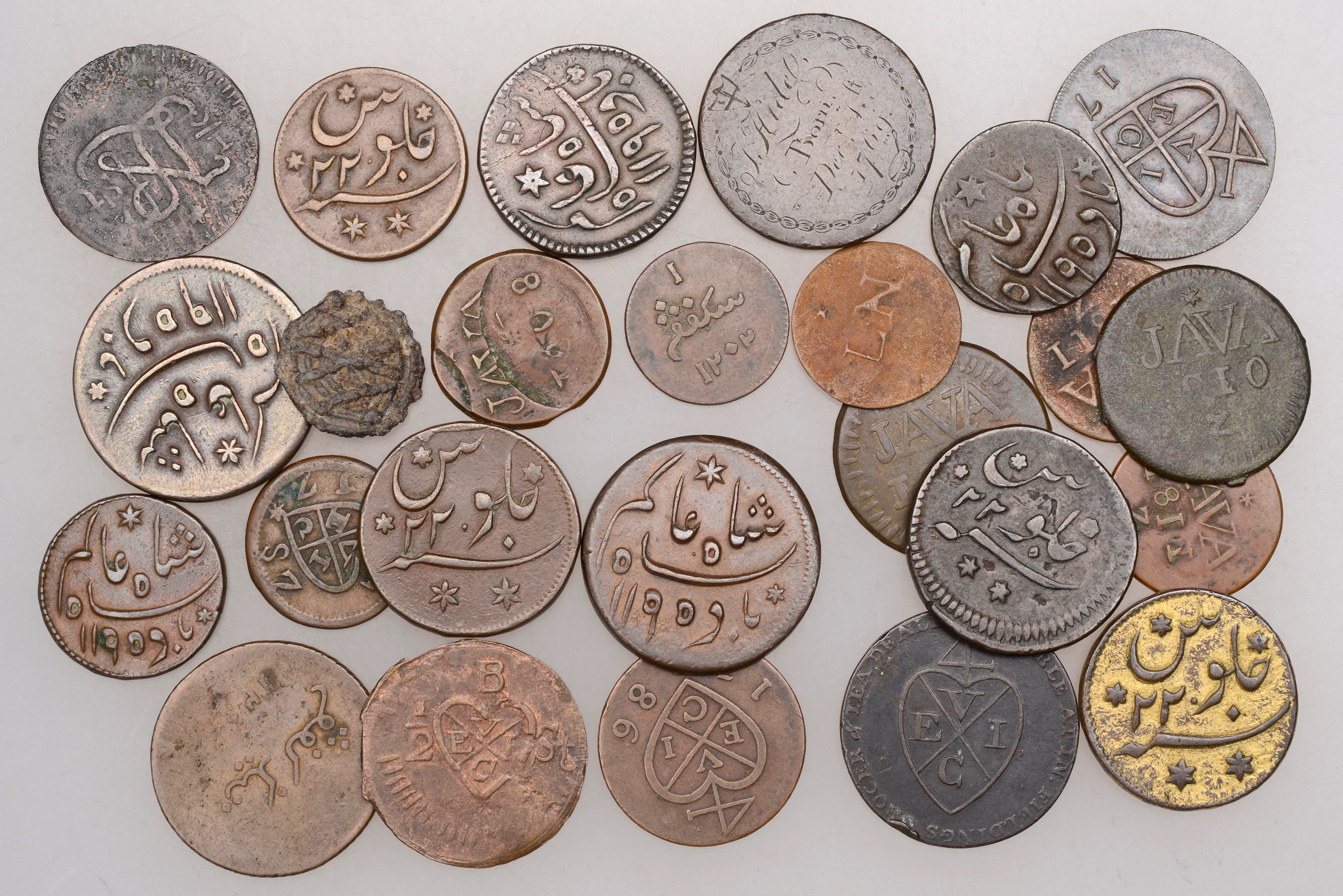 Miscellaneous, Miscellaneous British and Dutch East Indies coins in