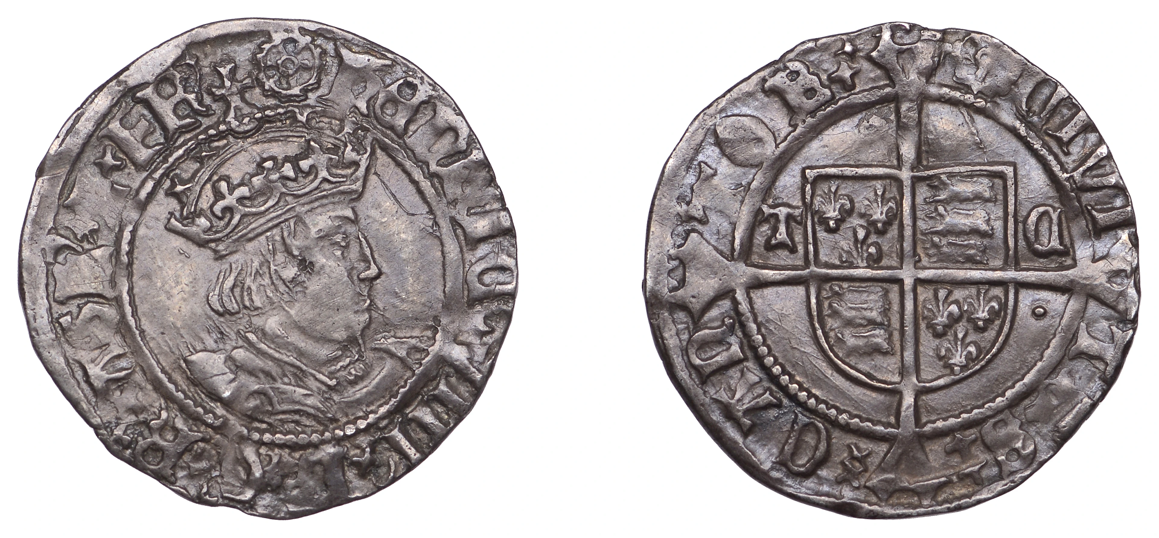 Henry VIII (1509-1547), Second coinage, Halfgroat, Canterbury, Abp