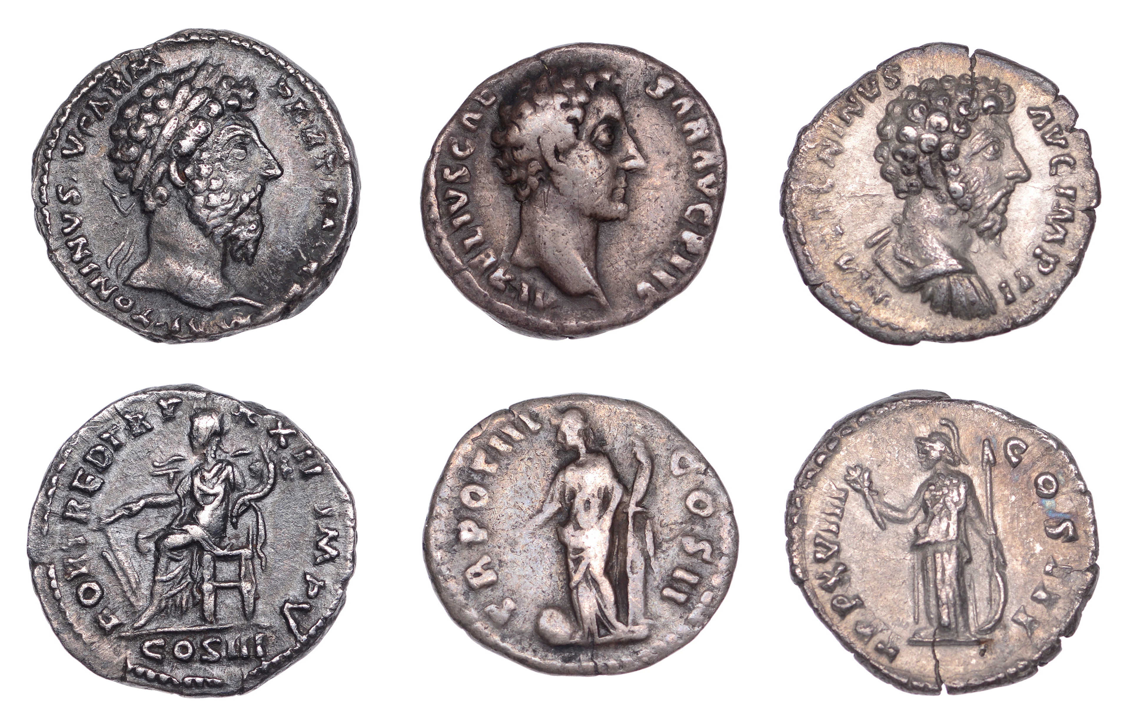 Marcus Aurelius (161-180), Denarii (2), 163-4, bare-headed and cuirassed