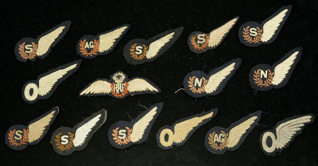 Royal Air Force Brevets. A very good selection of mostly Second War