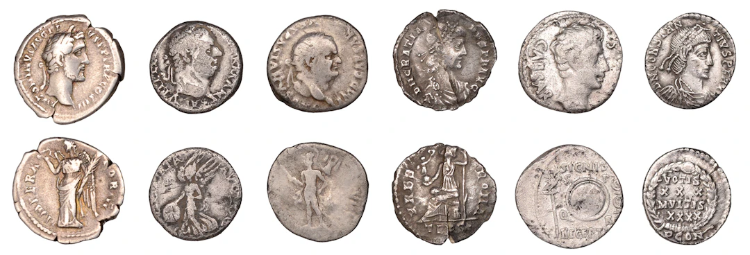 Augustus, Denarius, Colonia Patricia, 19-15, bare head right, caesar