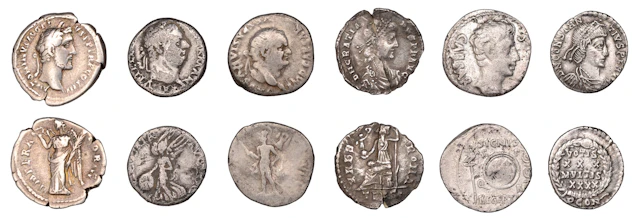 Augustus, Denarius, Colonia Patricia, 19-15, bare head right, caesar