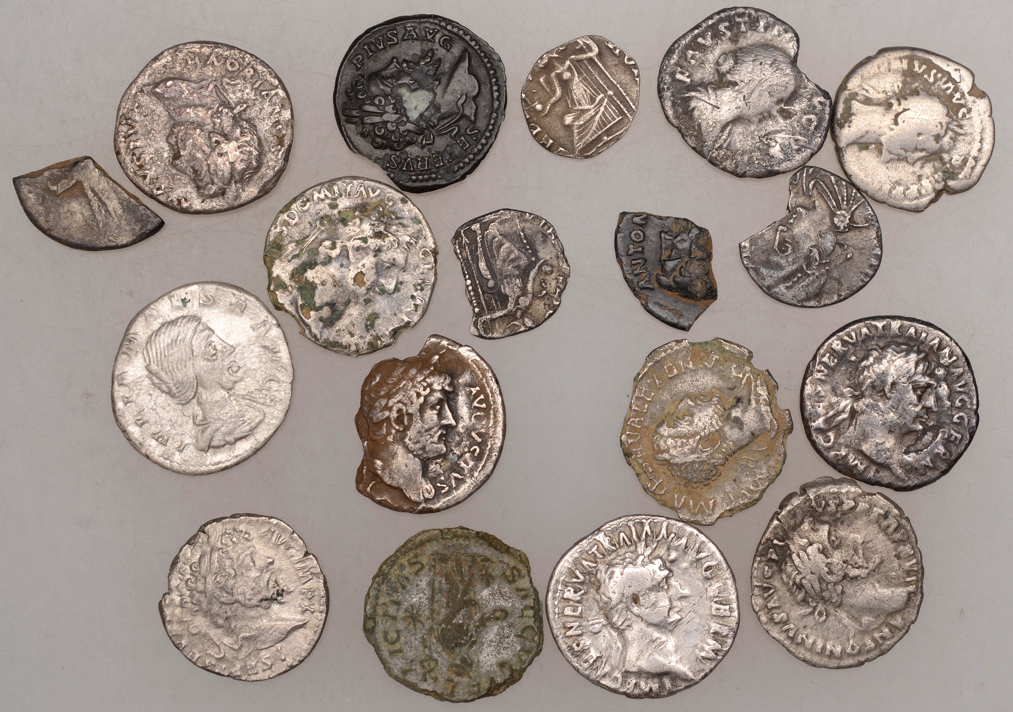 Miscellaneous Roman Denarii (15) and Siliquae (3), various types and
