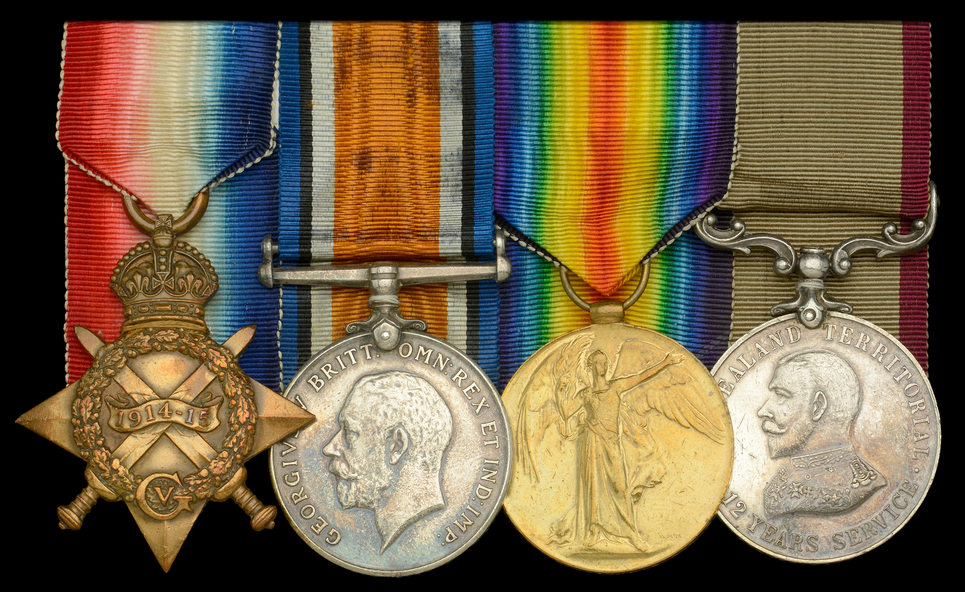 Four: Gunner E. M. Bishop, New Zealand Field Artillery 1914-15 Star