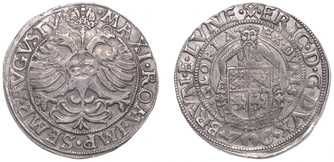 Germany, Brunswick-Luneburg-Calenberg, Eric II, Thaler, 1576, wildman