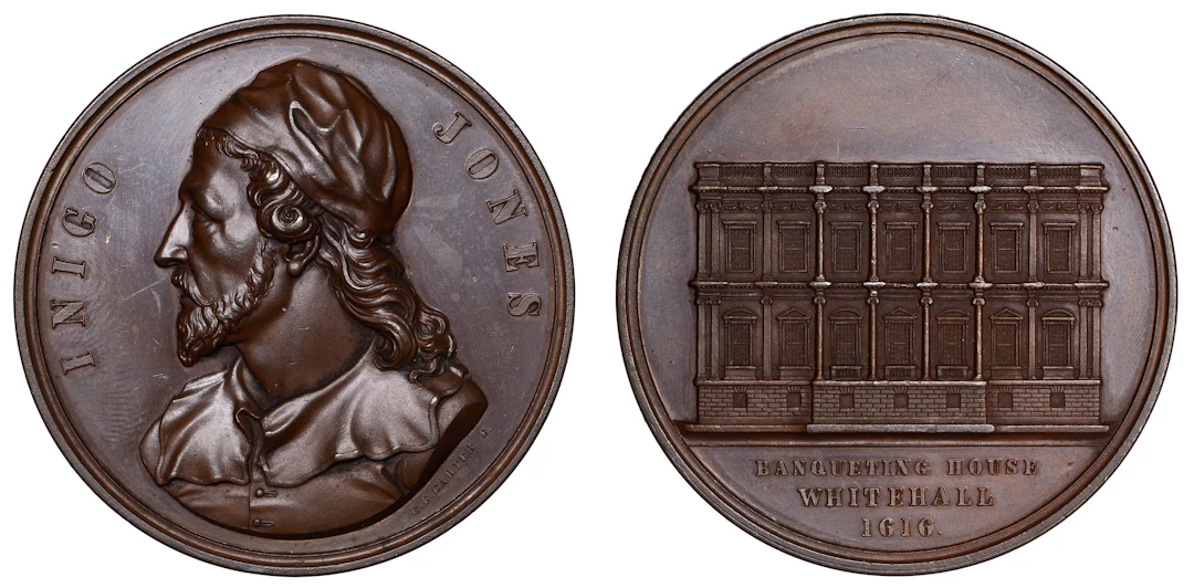 Inigo Jones, 1849 [struck 1852], a copper medal by C.F. Carter for