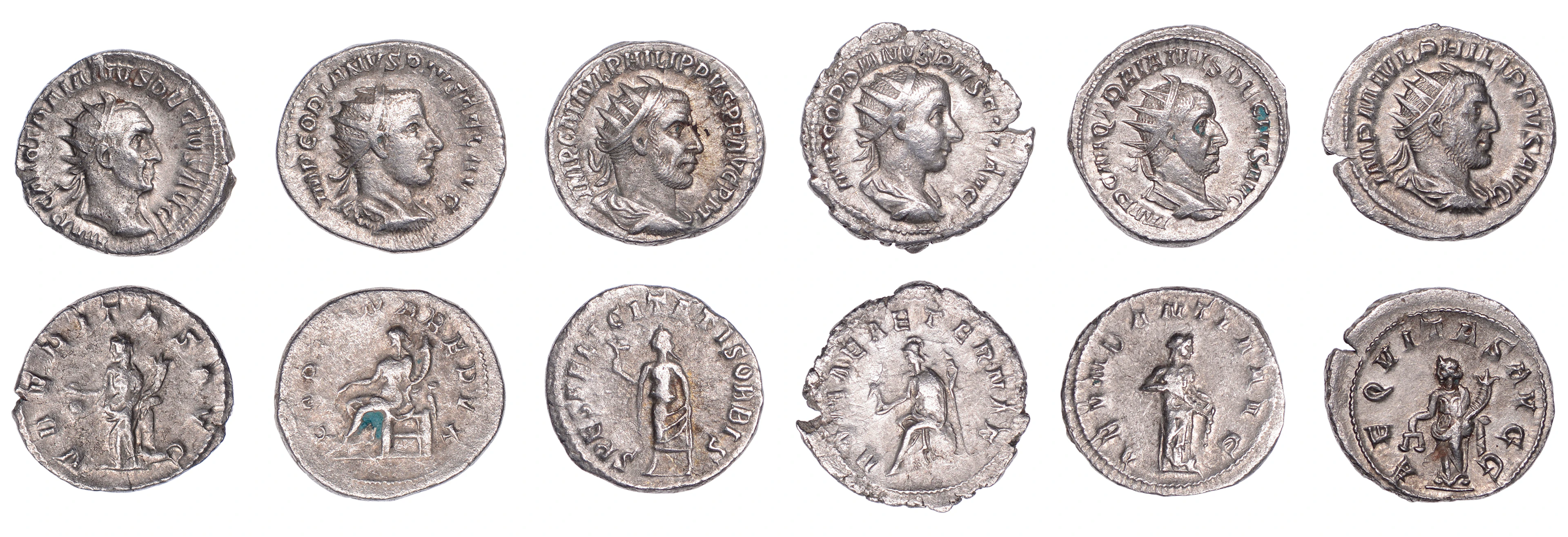 Philip I (244-249), Antoniniani (2), 244-7, radiate, draped and cuirassed