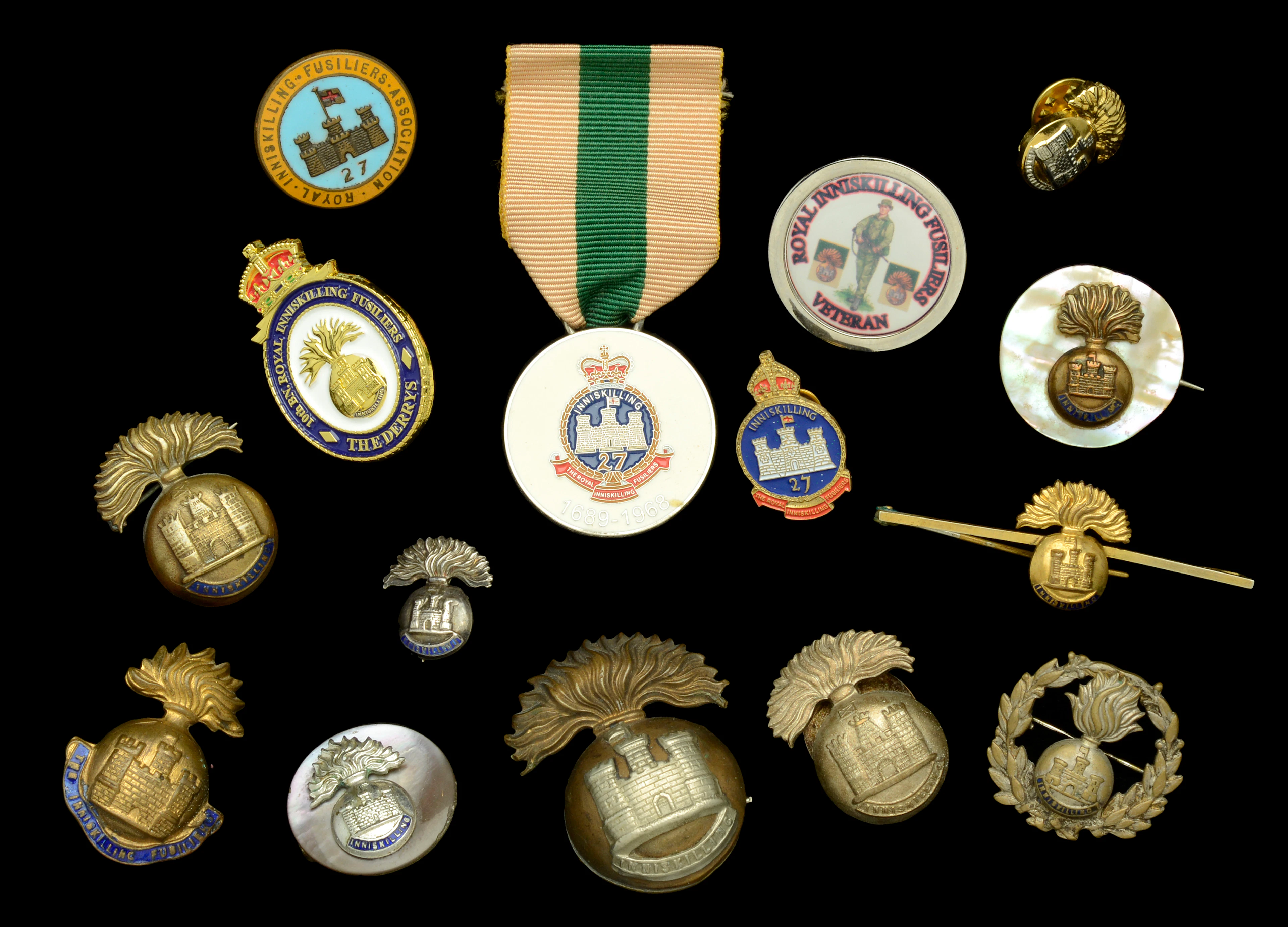 Assorted Inniskilling Fusiliers Sweetheart and Regimental Association