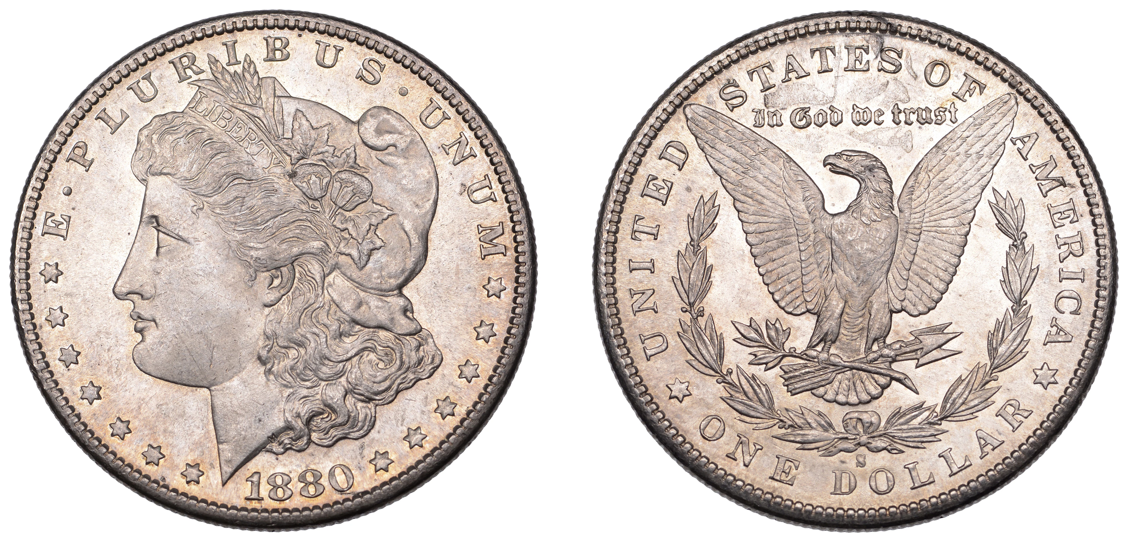 United States of America, Dollar, 1880s, San Francisco (KM 110). Brilliant