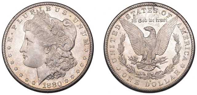 United States of America, Dollar, 1880s, San Francisco (KM 110). Brilliant