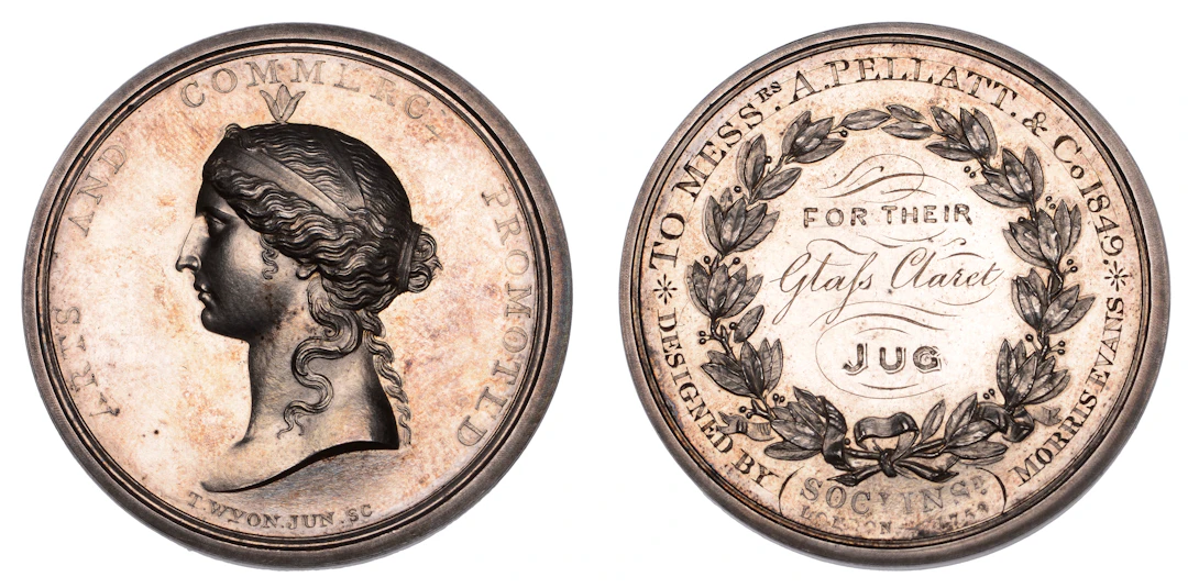 Royal Society of Arts, 1753, Isis Medal, a silver award by T. Wyon