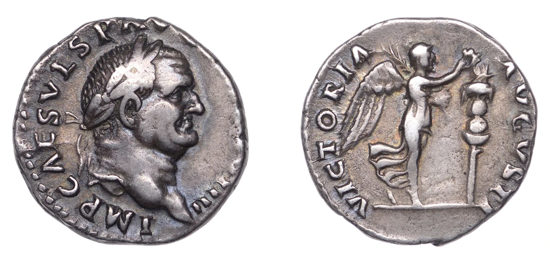 Vespasian (69-79), Denarius, 72-3, laureate head right, imp caes vesp