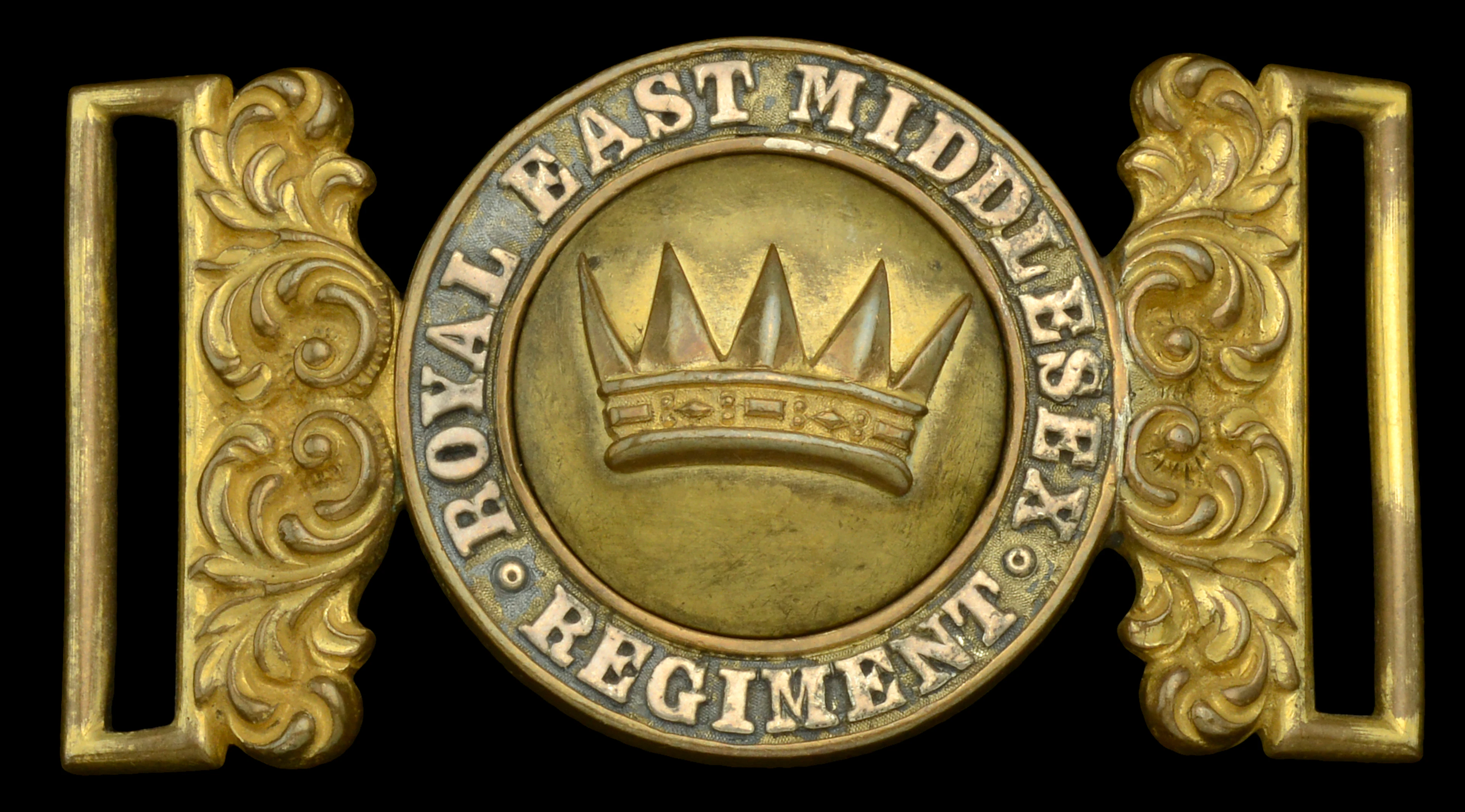 Royal East Middlesex Militia, Officer’s Waist Belt Clasp. A good and