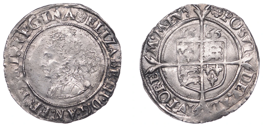 Elizabeth I (1558-1603), Third issue, Sixpence, 1565, mm. rose, bust