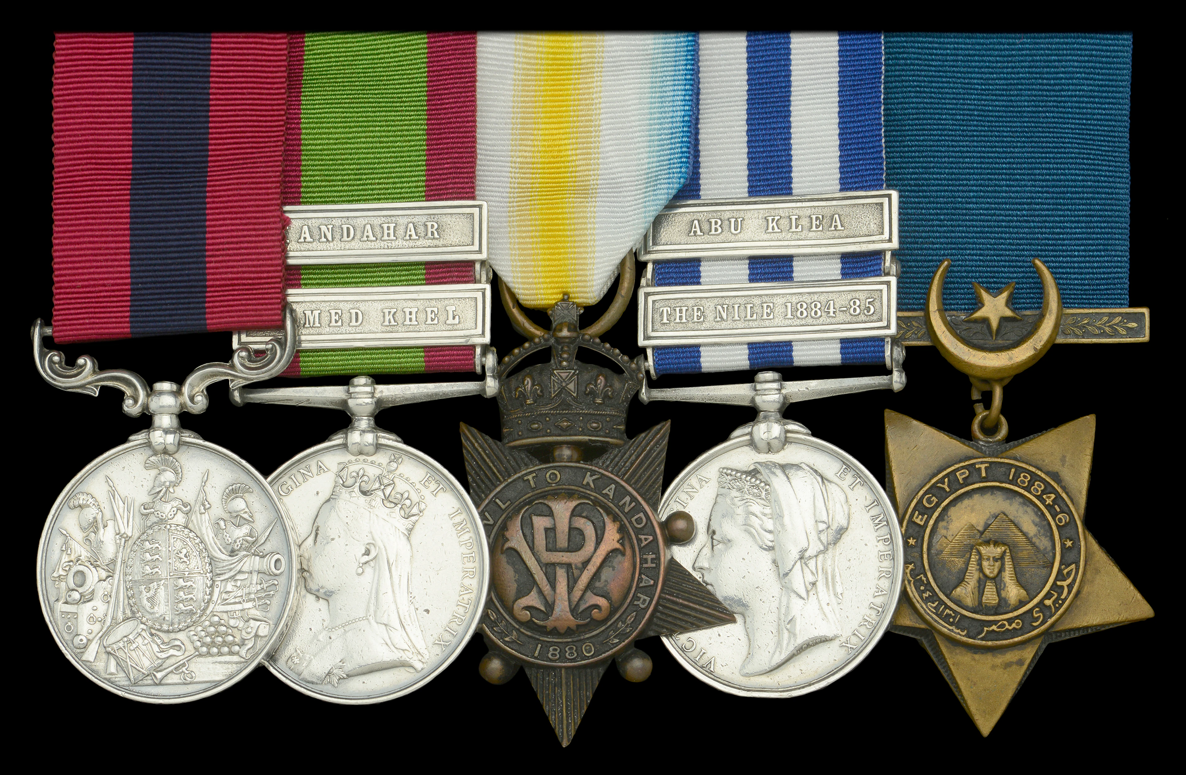 A rare ‘Abu Klea Wells’ D.C.M. group of five awarded to Private G.