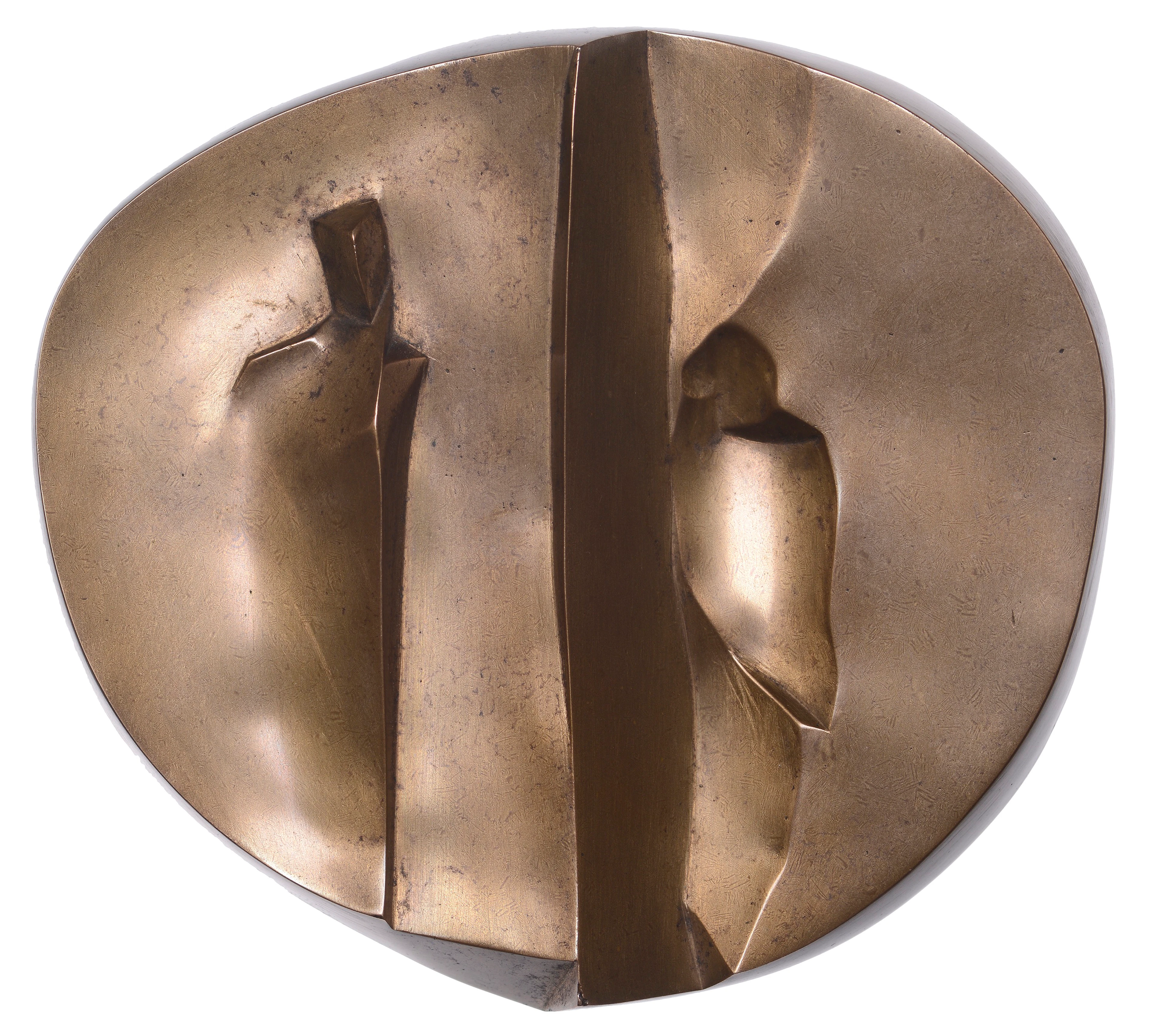 HUNGARY, Távolságok [Distances], 1984, an oval-shaped cast bronze