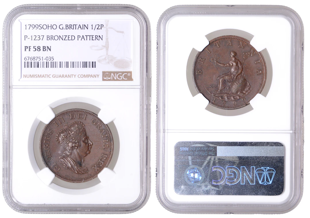 George III (1760-1820), Soho Mint, Birmingham, Pattern Halfpenny