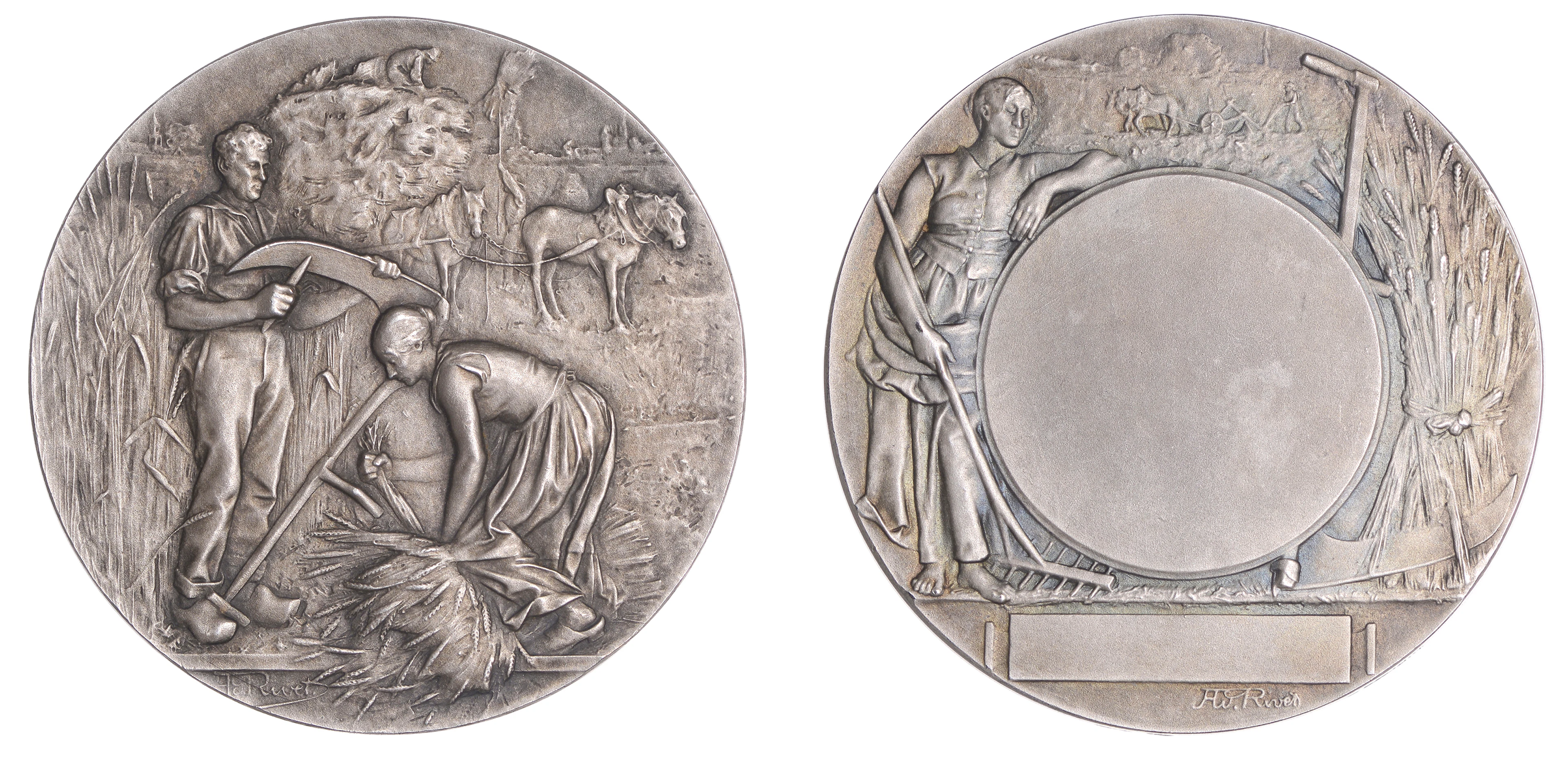 FRANCE, Agriculture, c. 1895, a plated bronze award medal by L.-A.