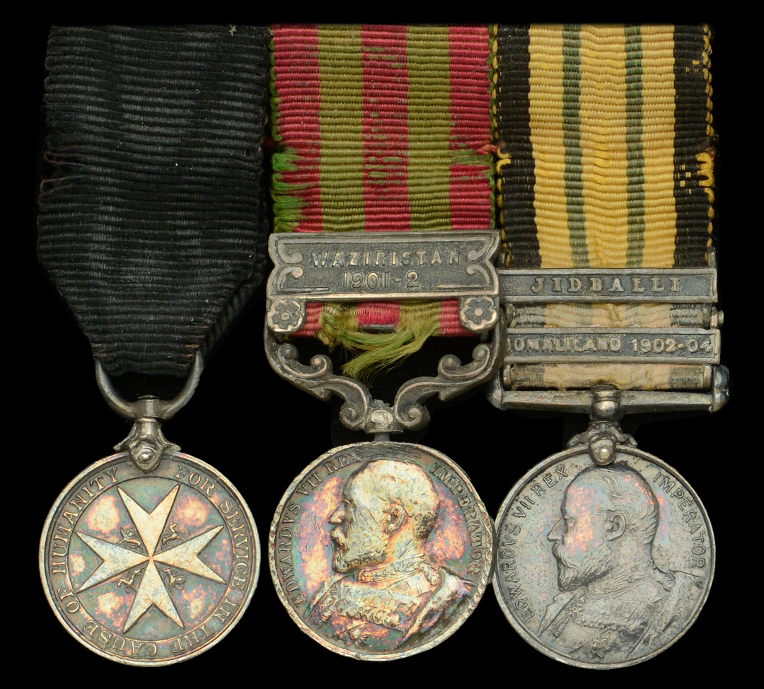 A scarce Order of St. John Lifesaving Medal mounted group of three