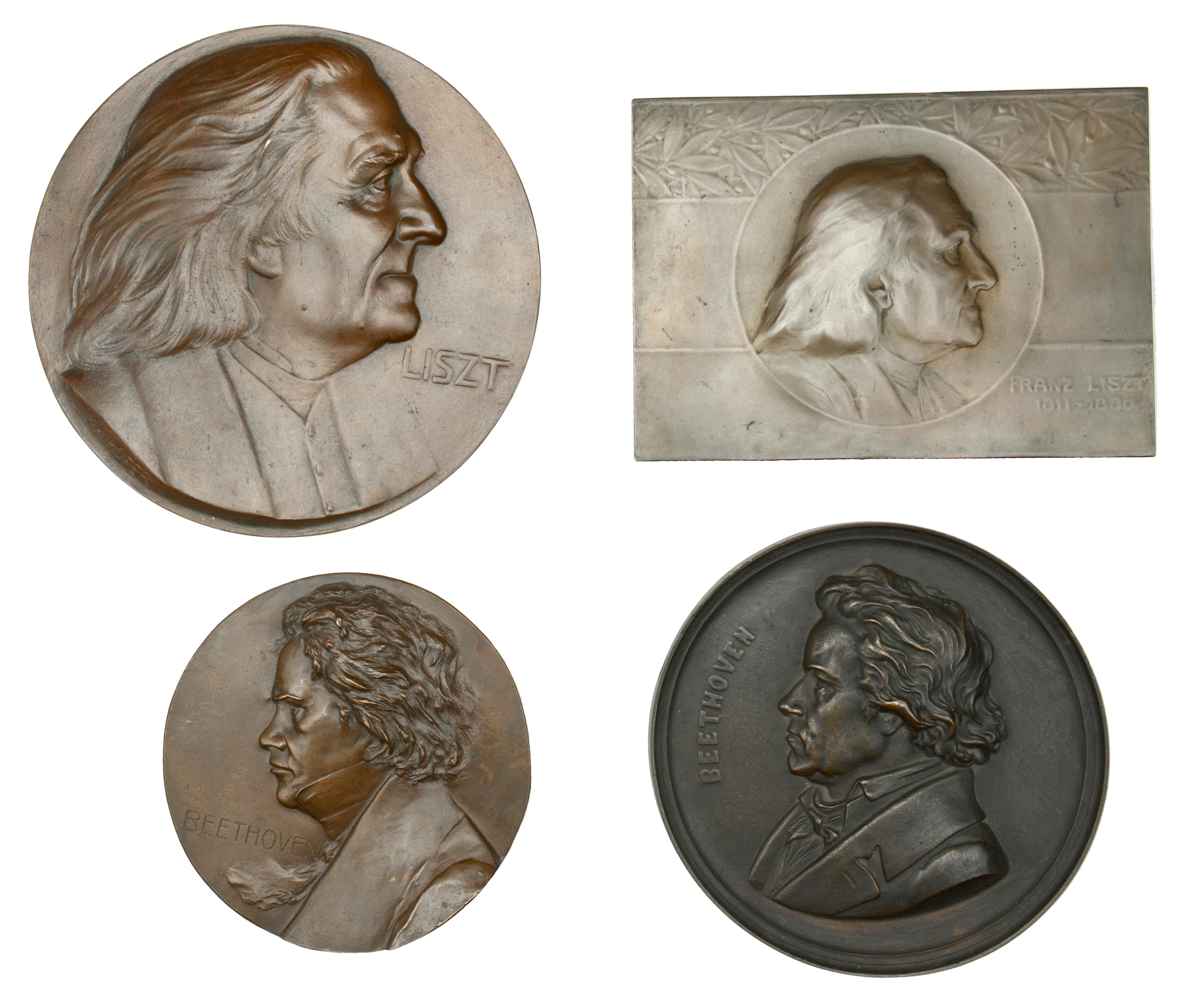 Miscellaneous, Ludwig van Beethoven, (c. 1927), uniface bronze clichés
