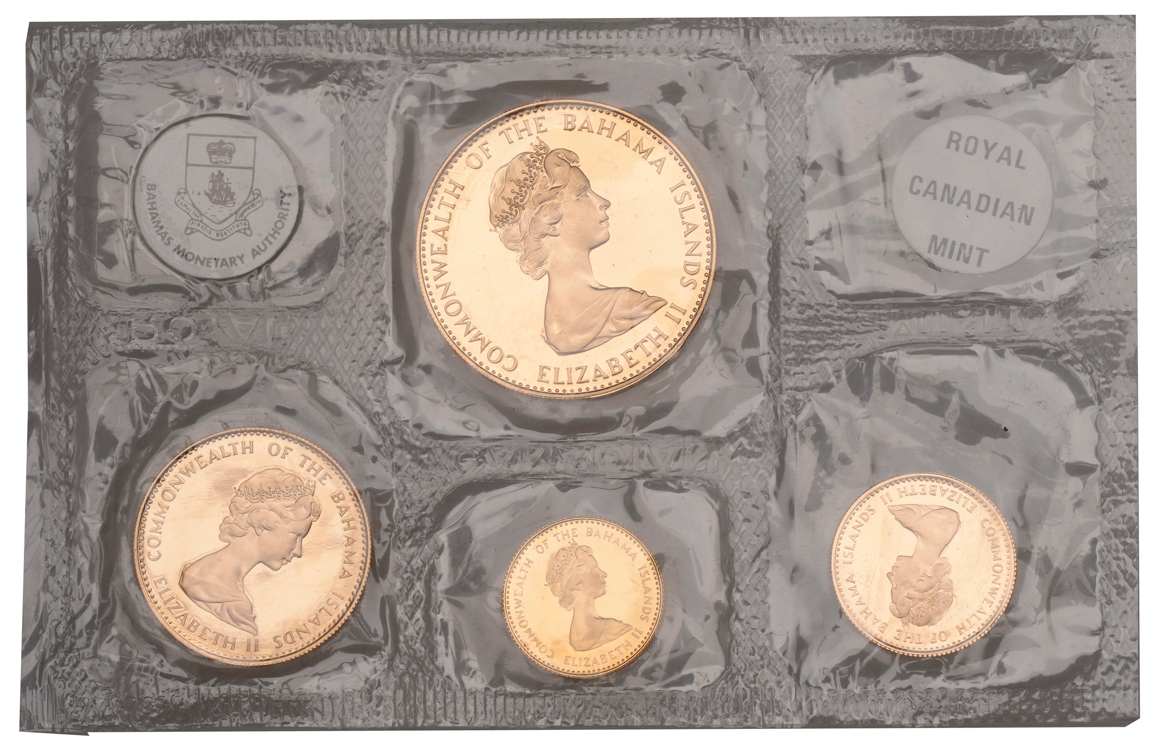 Bahamas, Elizabeth II, Proof Set, 1972, comprising 100, 50, 20, and