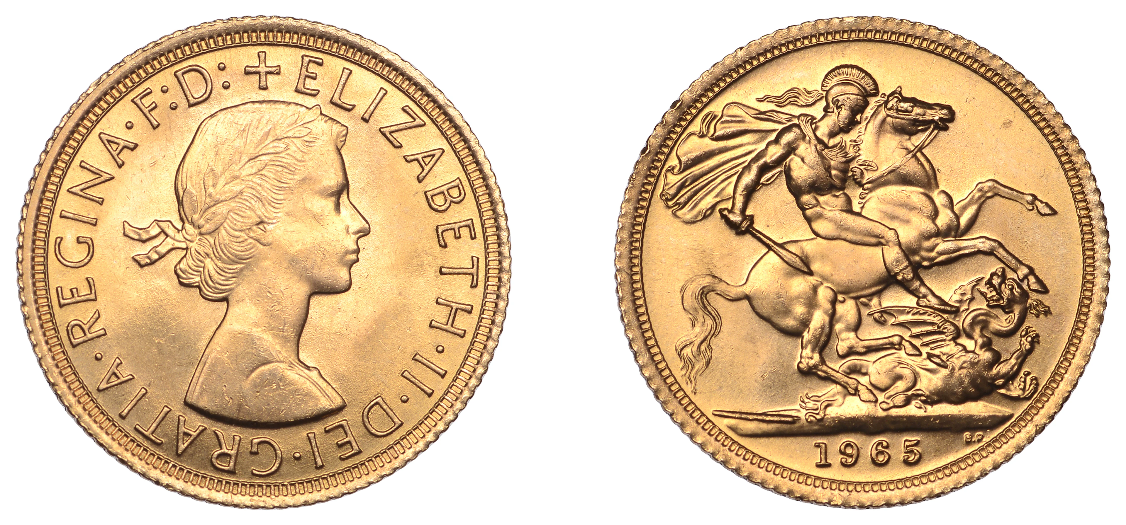 Elizabeth II (1952-2022), Sterling issues, Sovereign, 1965 (S 4125).