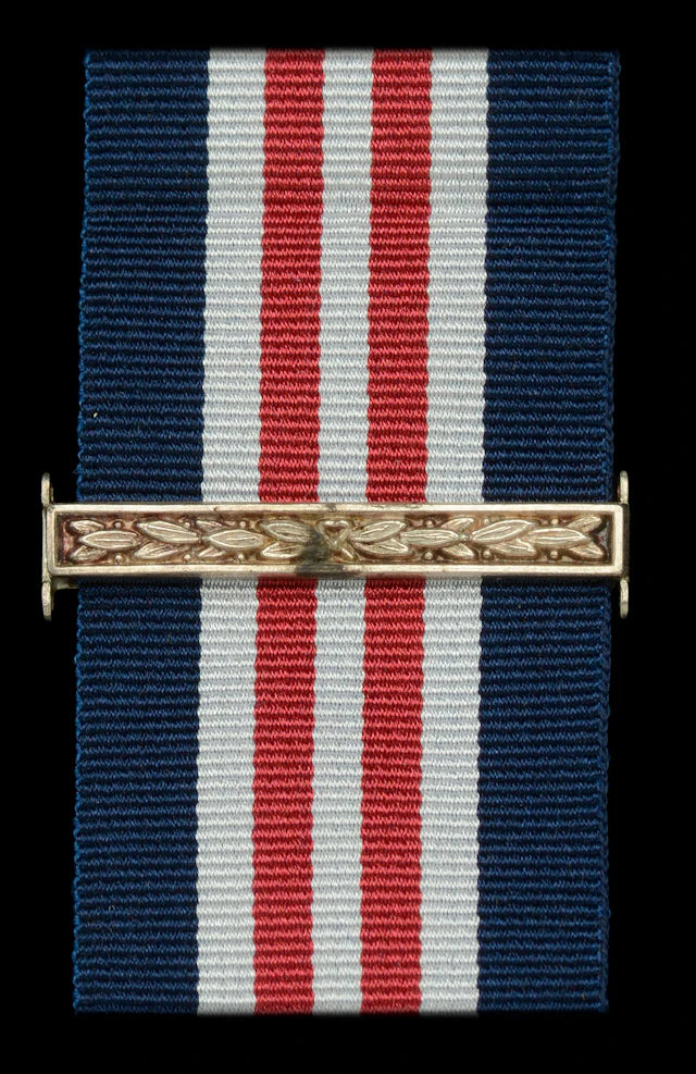 Second Award Bar for a D.C.M. or M.M., on carriage with both top and