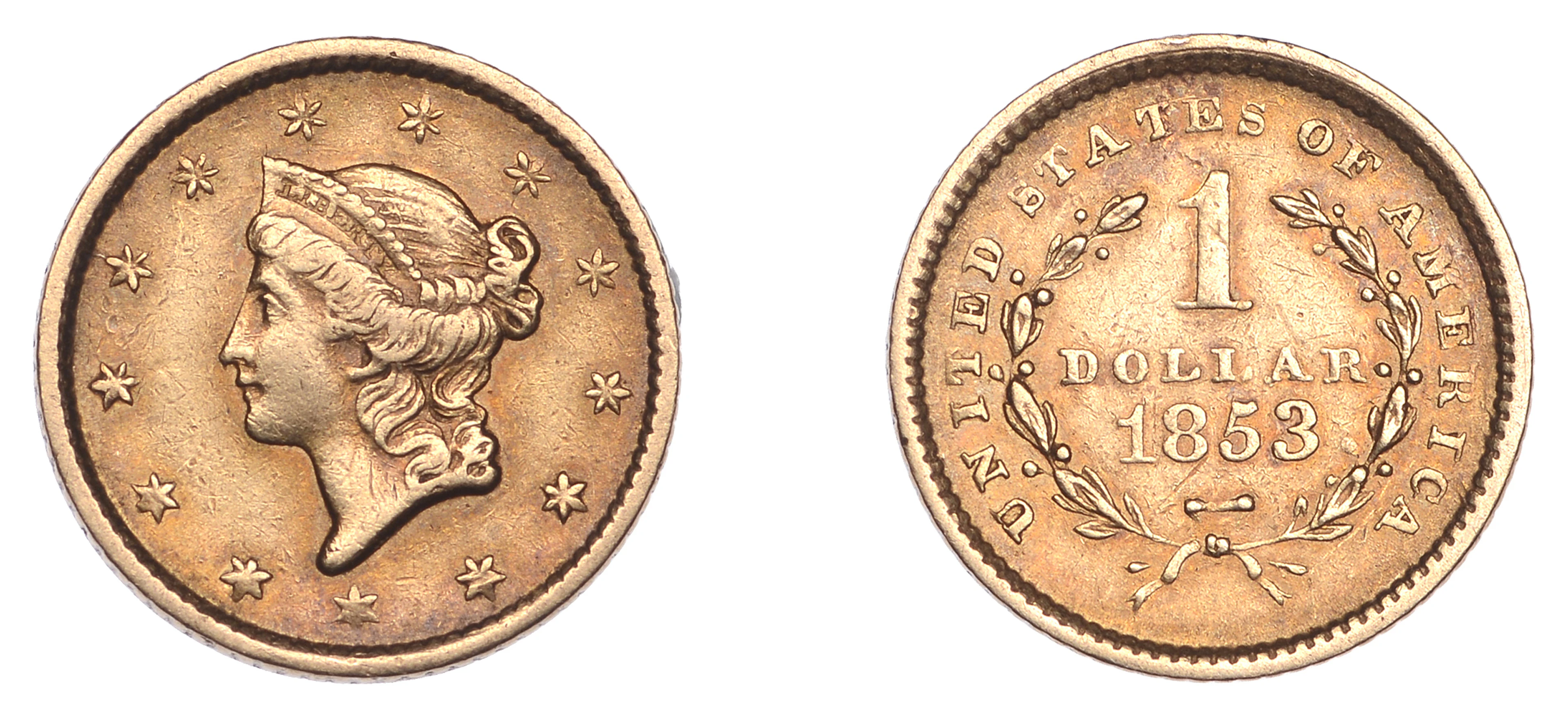 United States of America, Gold Dollar, 1853, Philadelphia (KM 73).