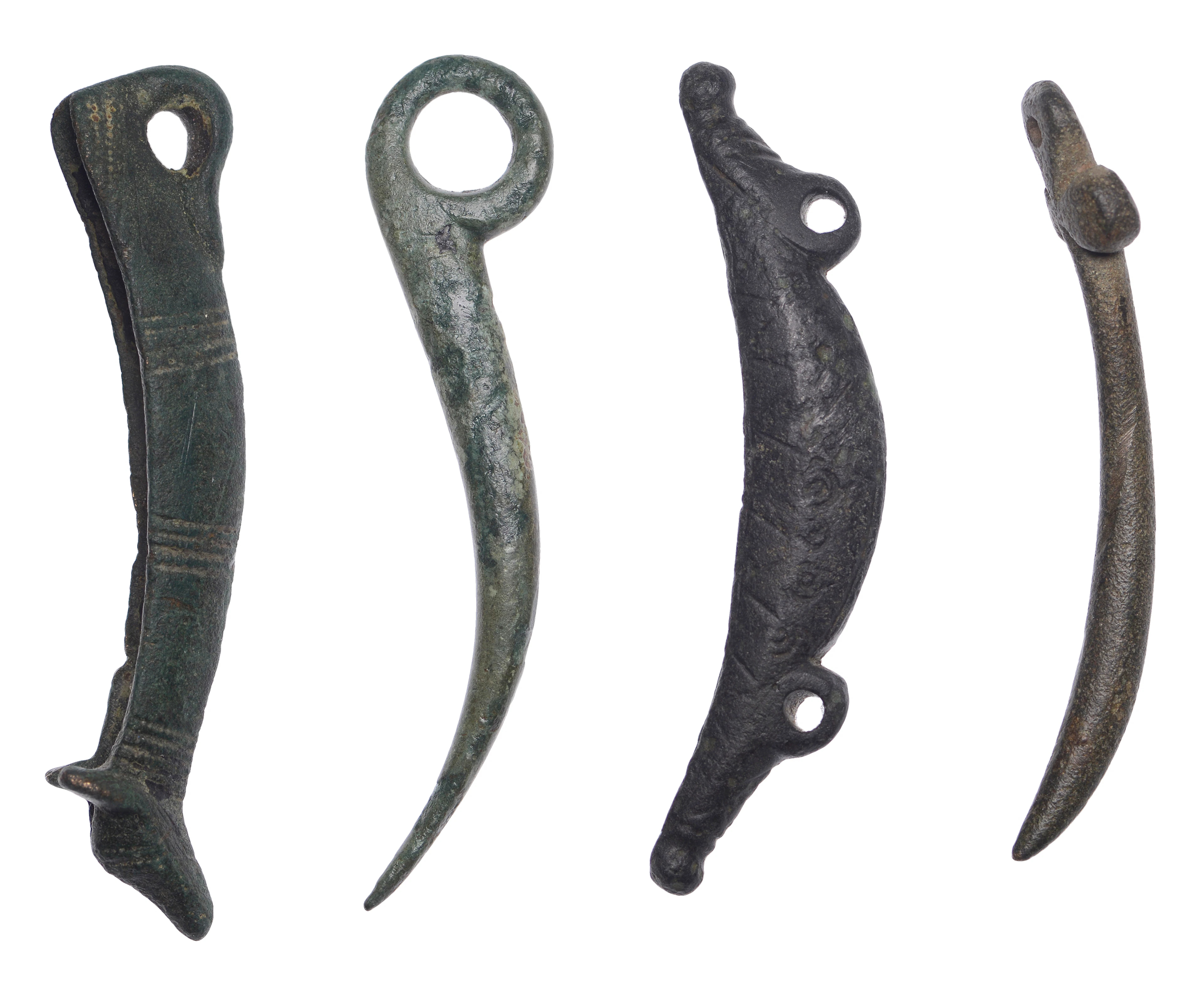 Celtic, 1st century AD, bronze cosmetic (woad) grinders (4), elliptical